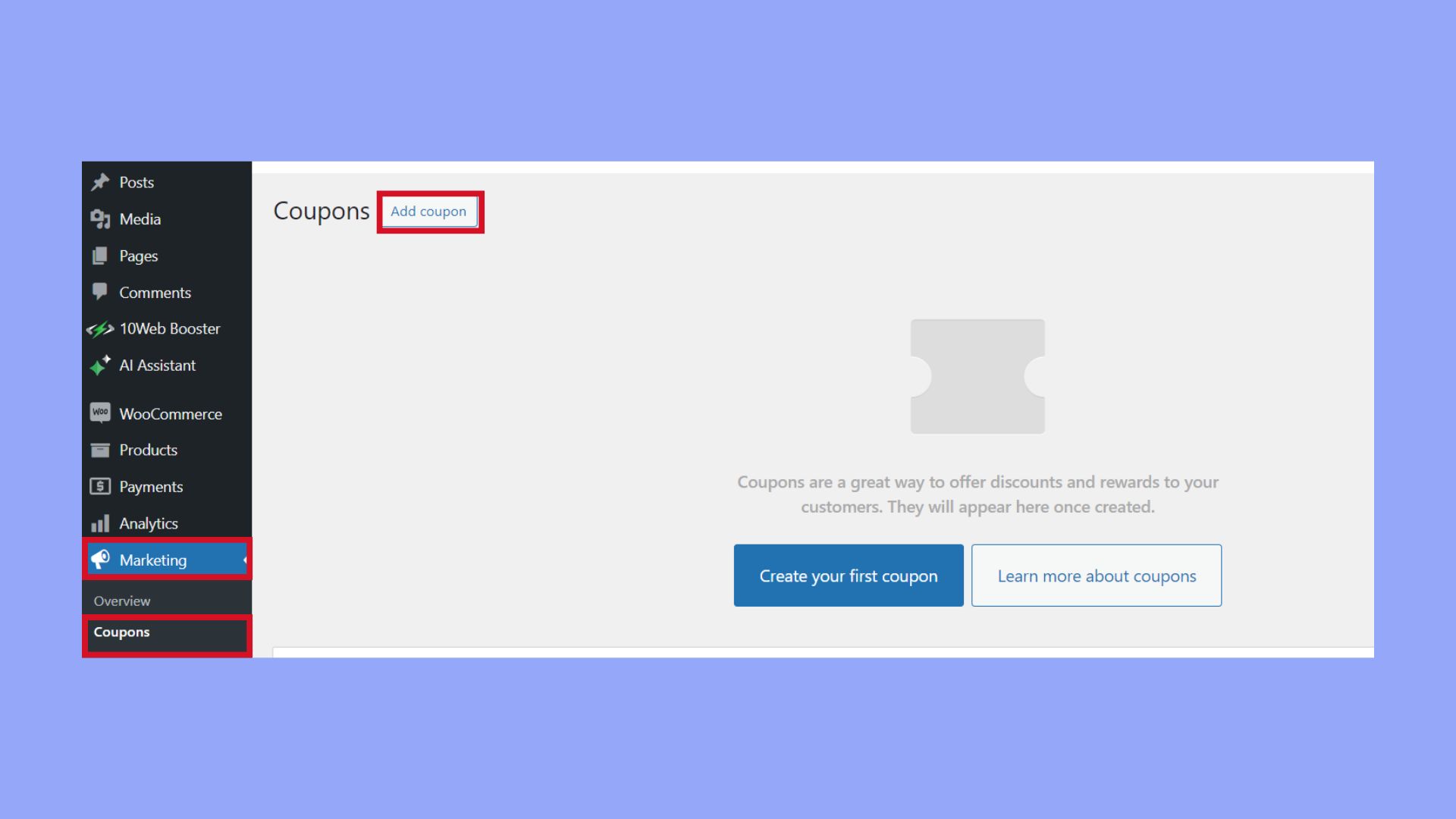 how to add coupon in woocommerce