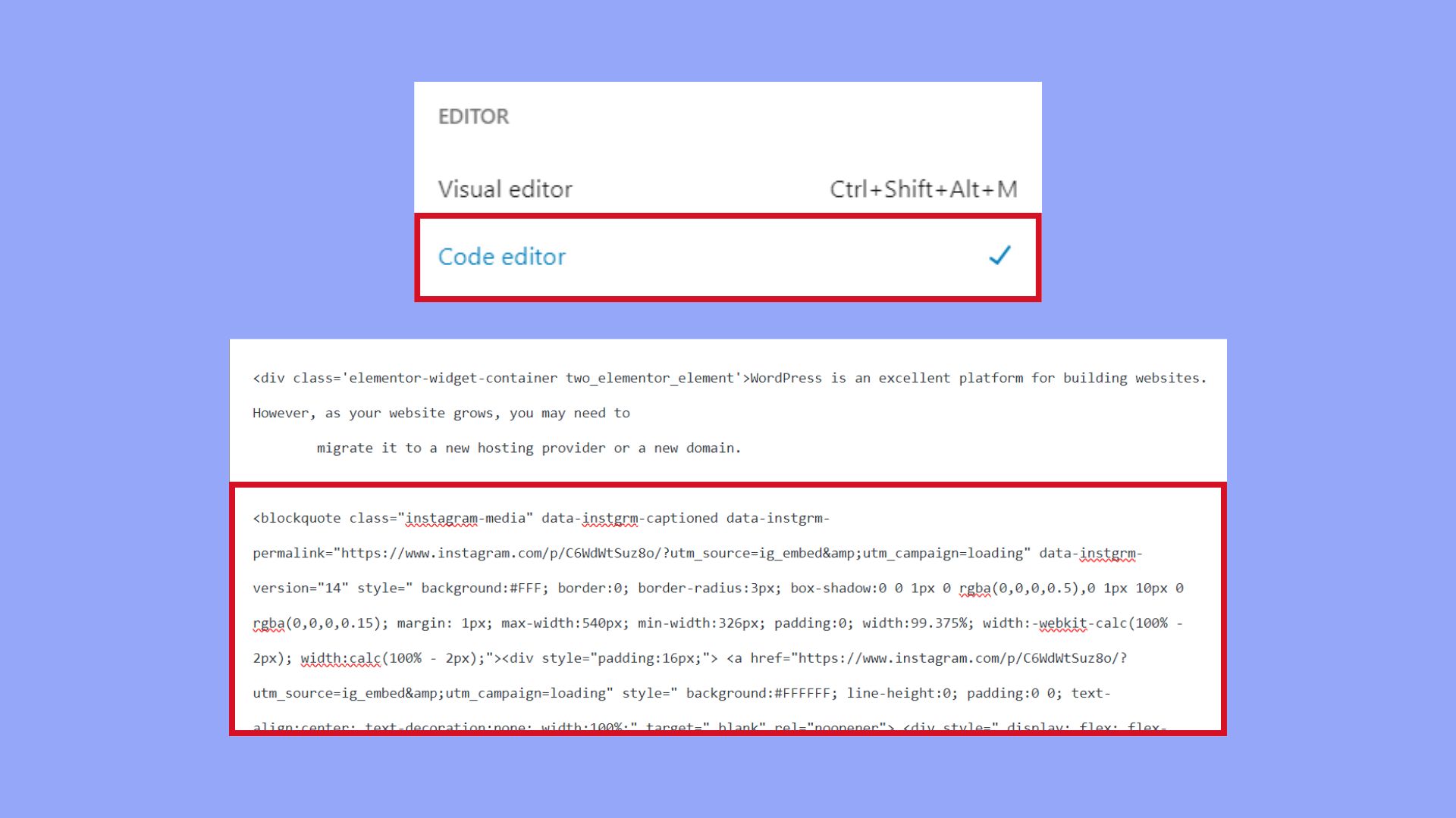 Cómo incrustar una publicación de Instagram en WordPress
