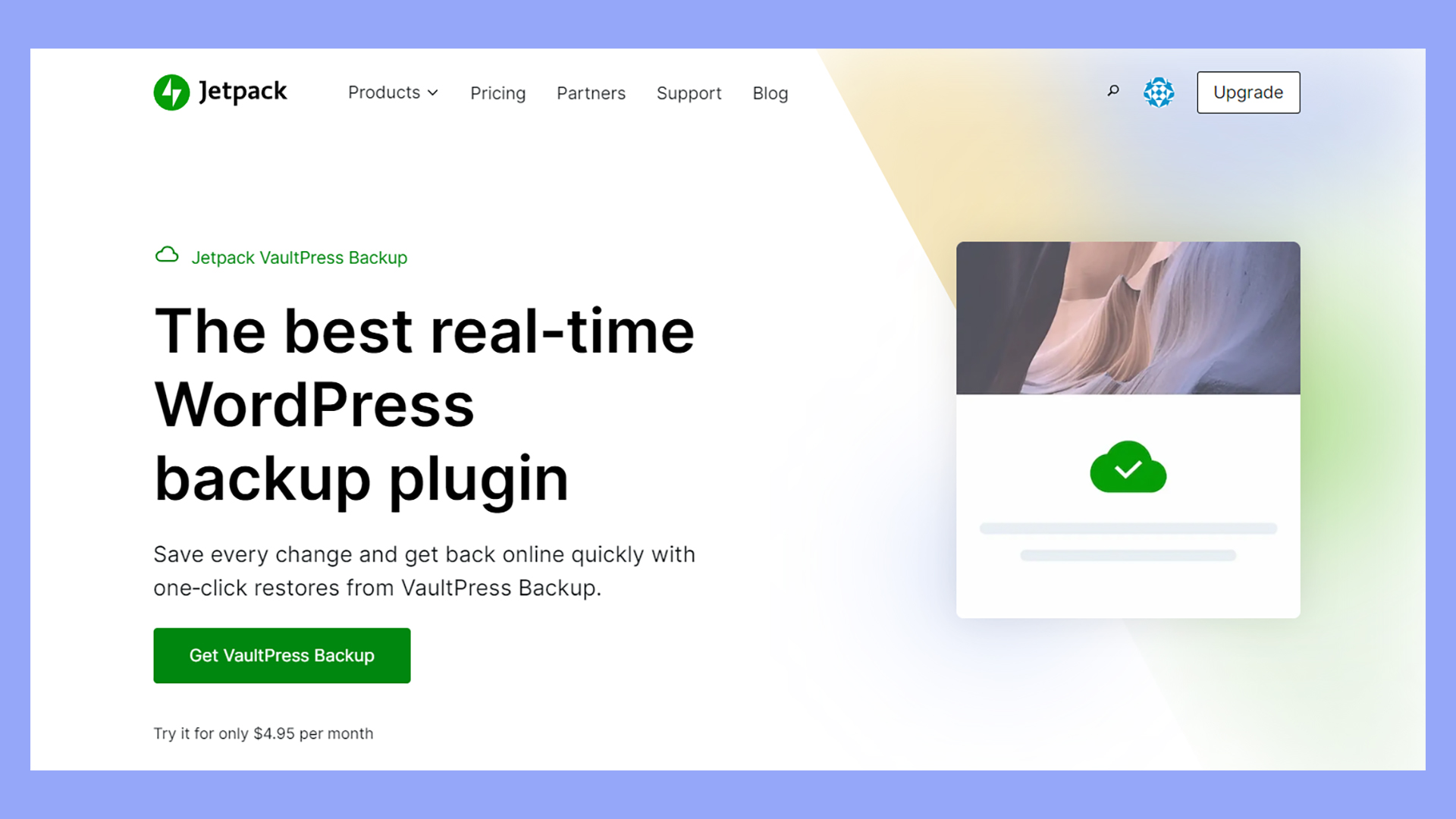 VaultPress is a backup plugin that can help backup the WooCommerce database.