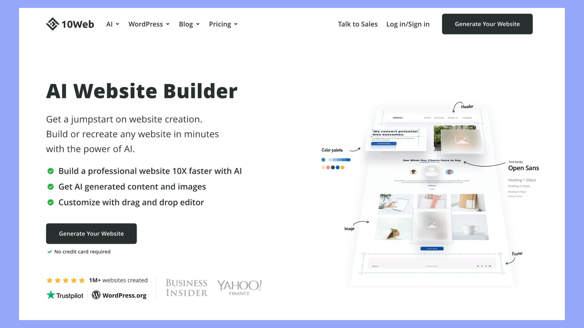 10Web Website Builder theme for WooCommerce