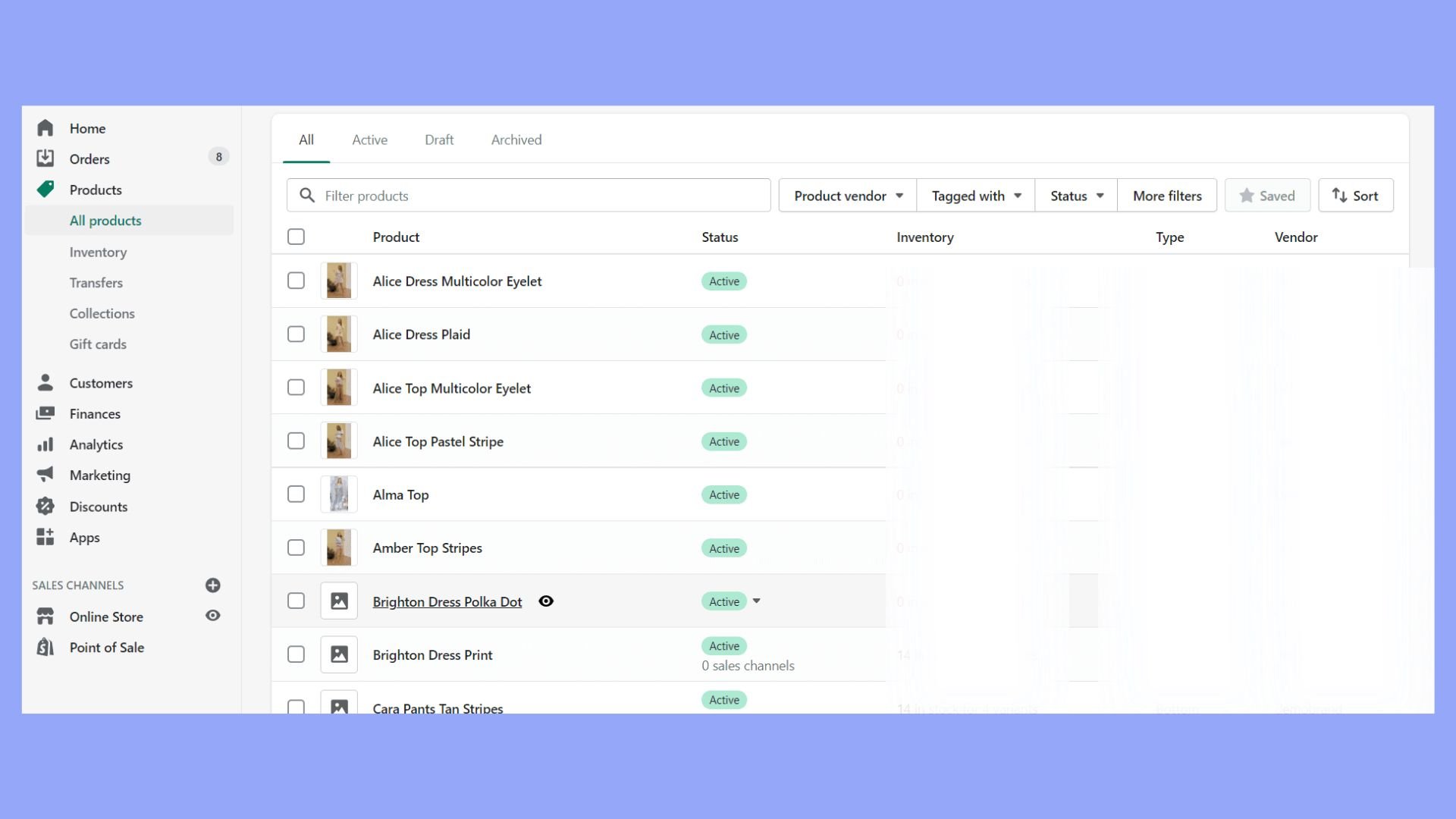 Shopify built-in inventory management