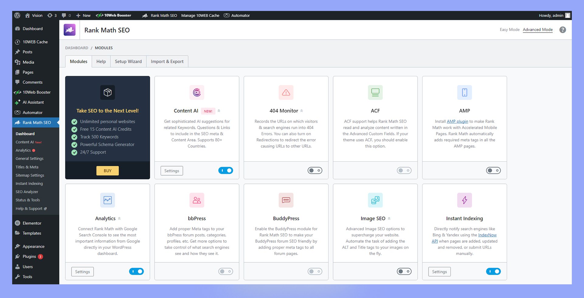 RankMath seo plugin for WordPress