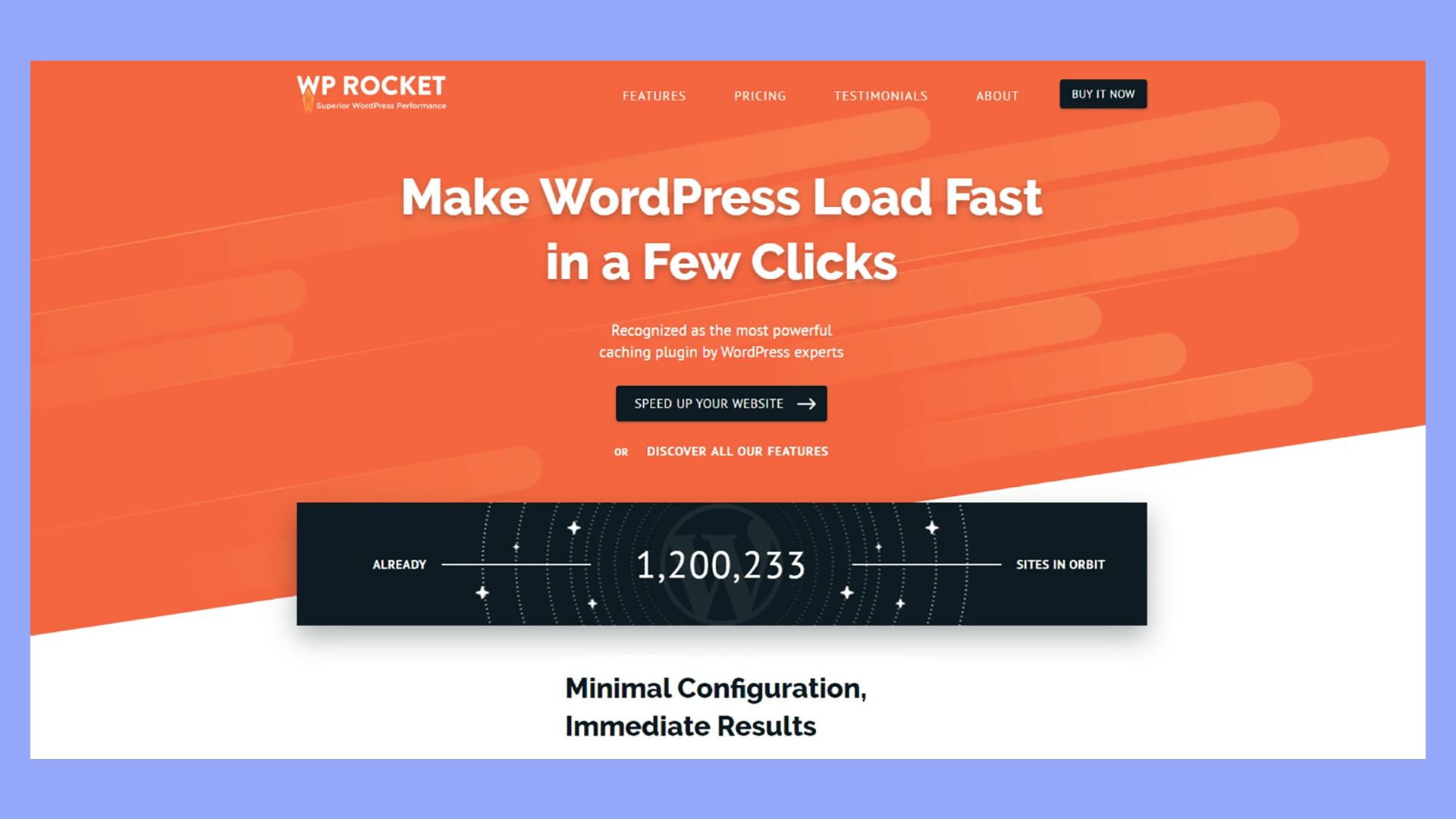 WP Rocket plugin homepage