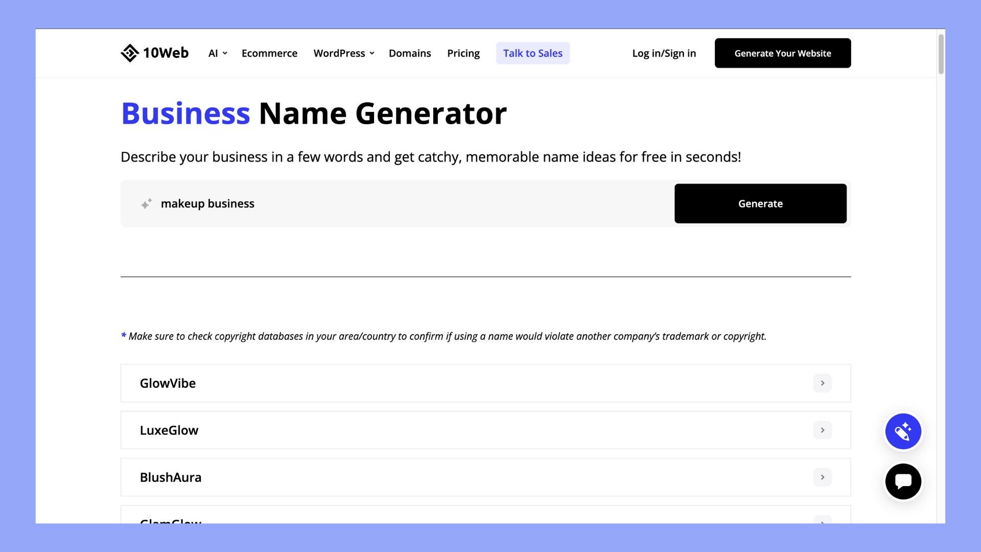 business name generator
