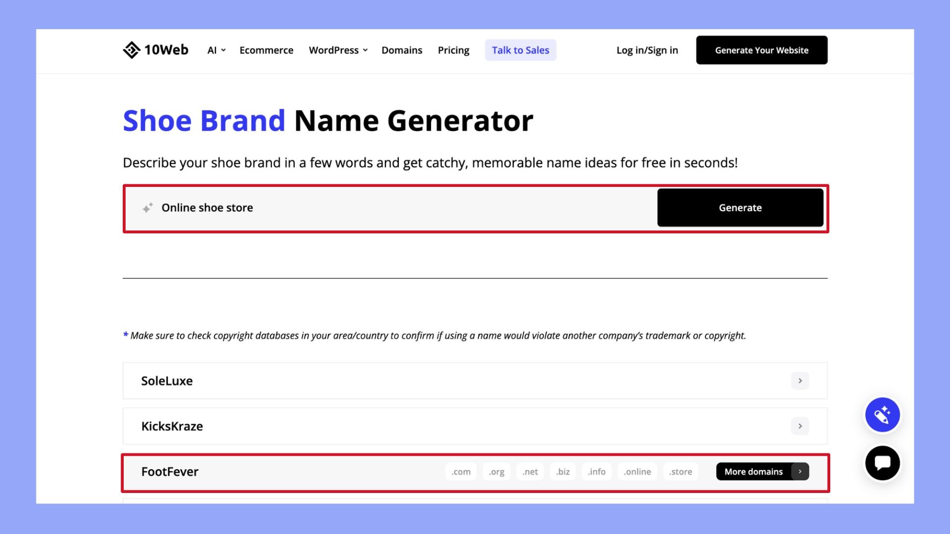 Business name generator