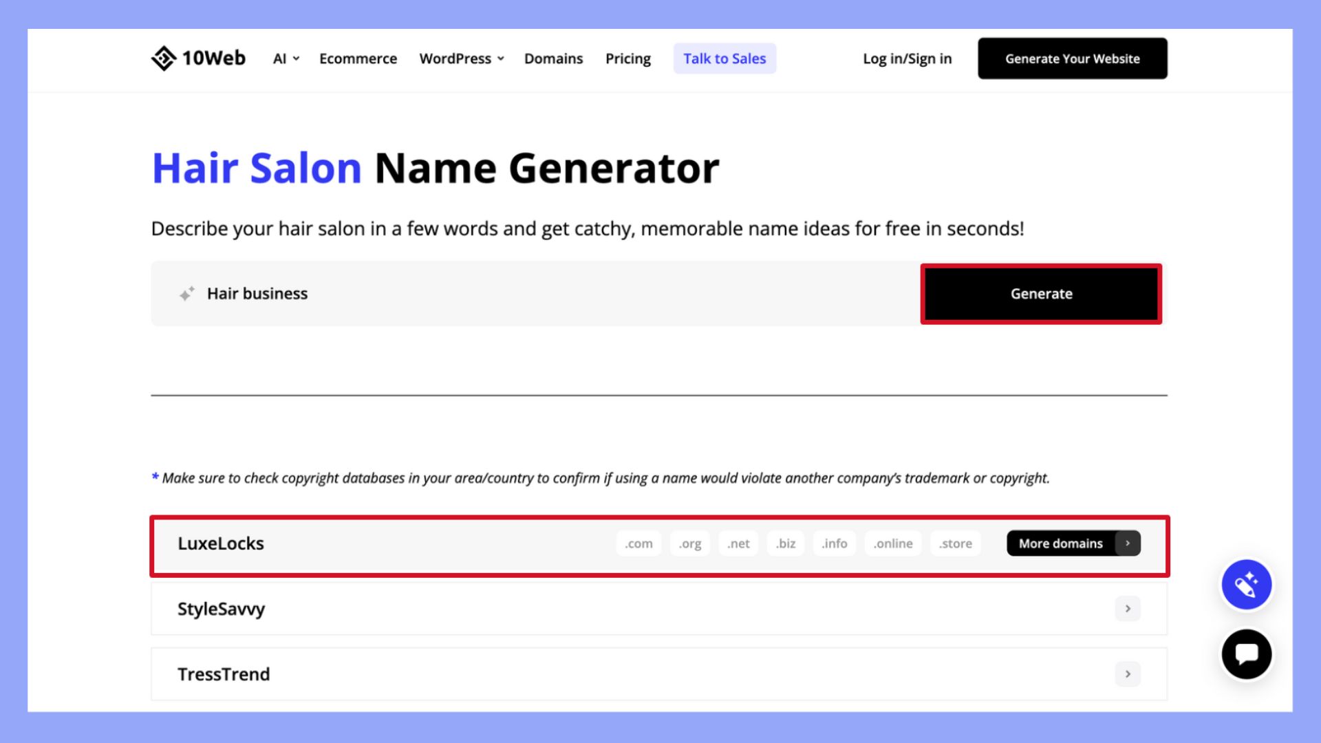business name generator
