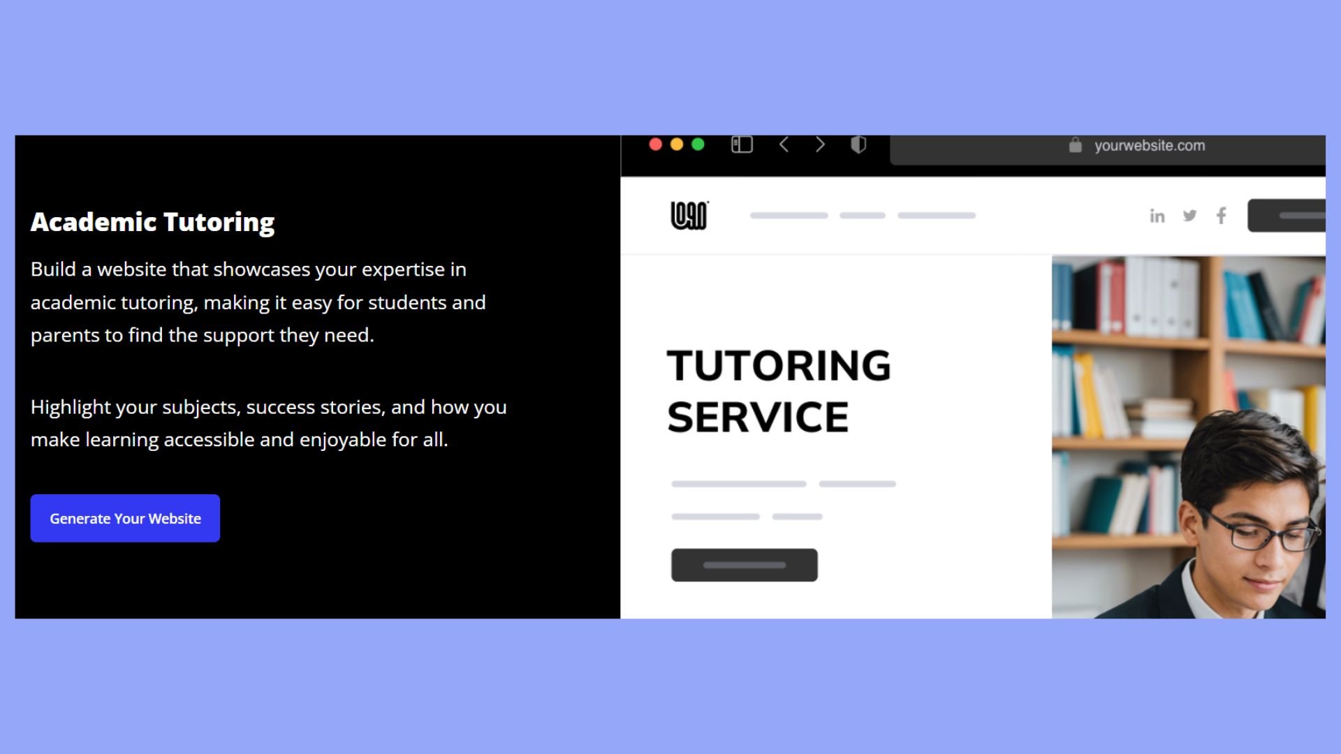 Creating a tutoring service website with 10Web