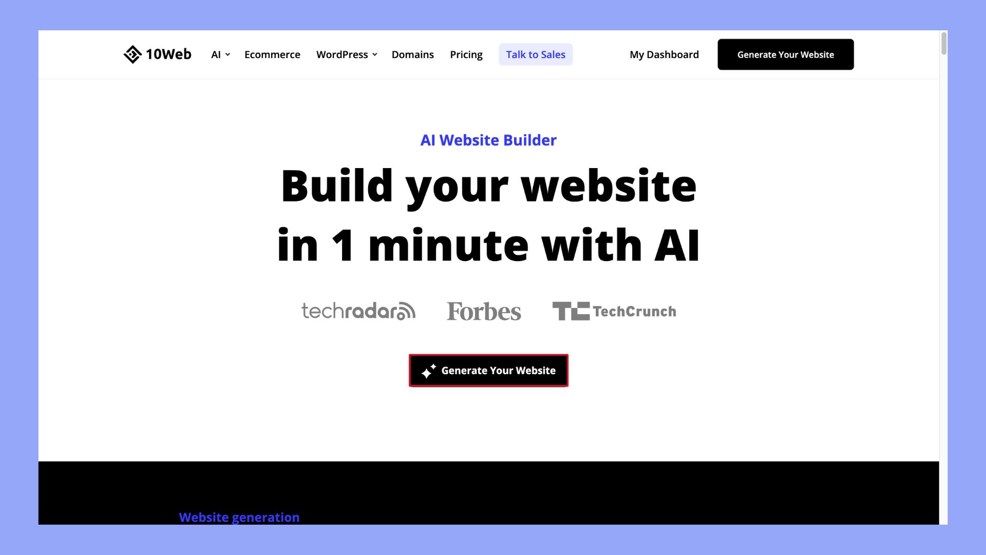 Generate your website