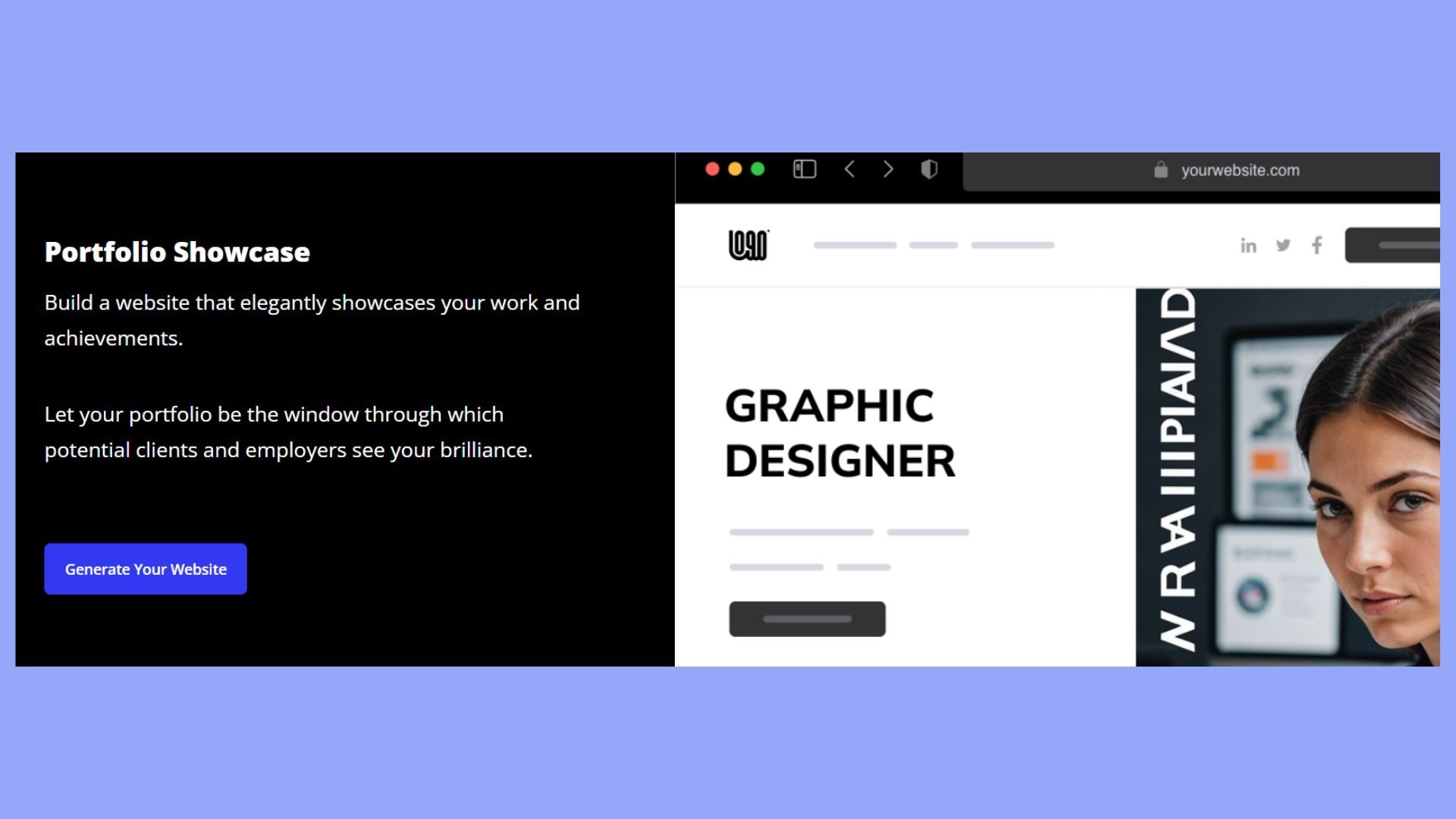 Create a professional graphic design website with 10Web AI