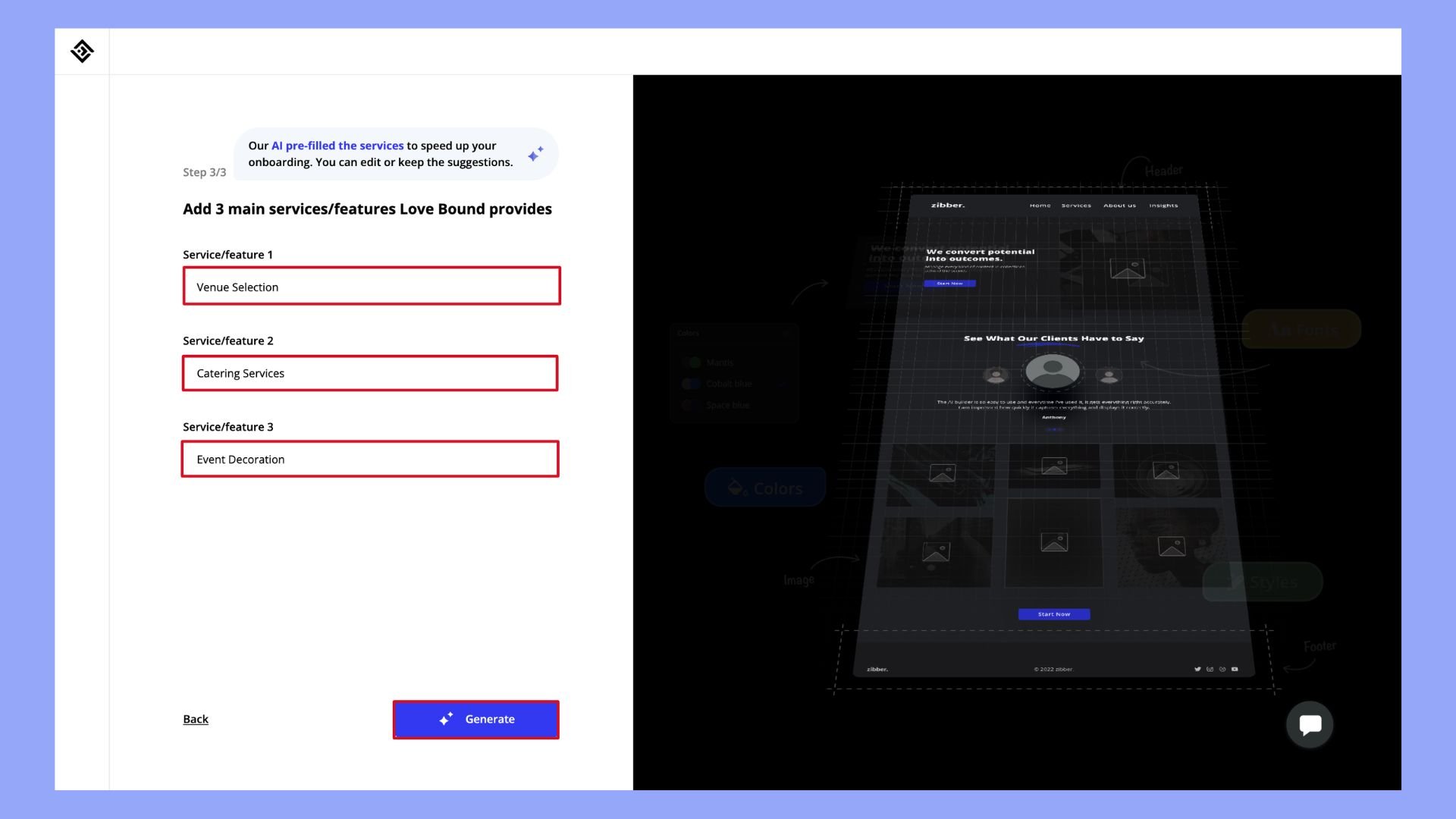 Add products/services