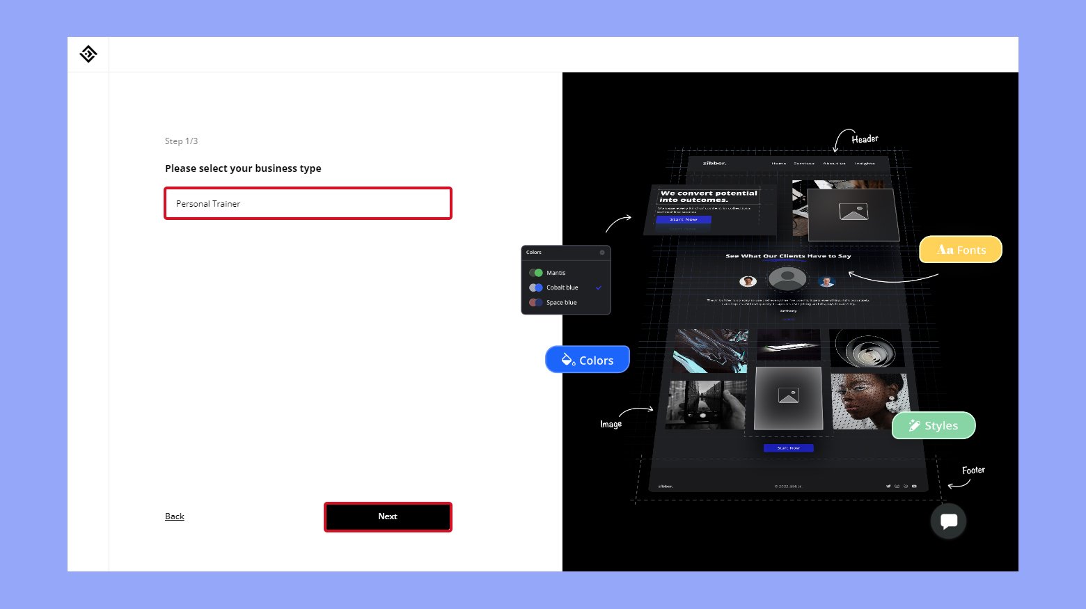 Enter your business type