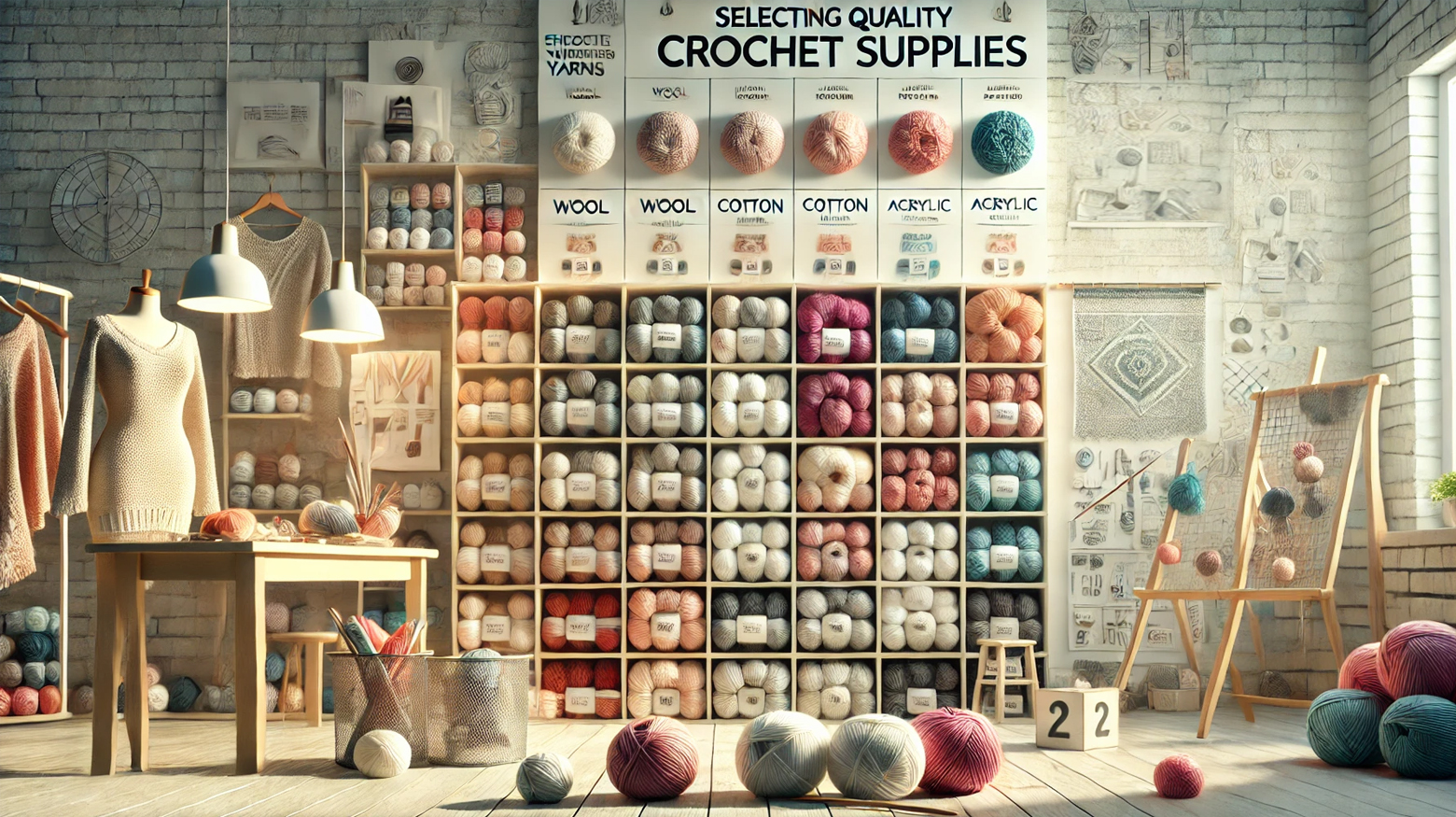 Selecting quality crochet materials and supplies