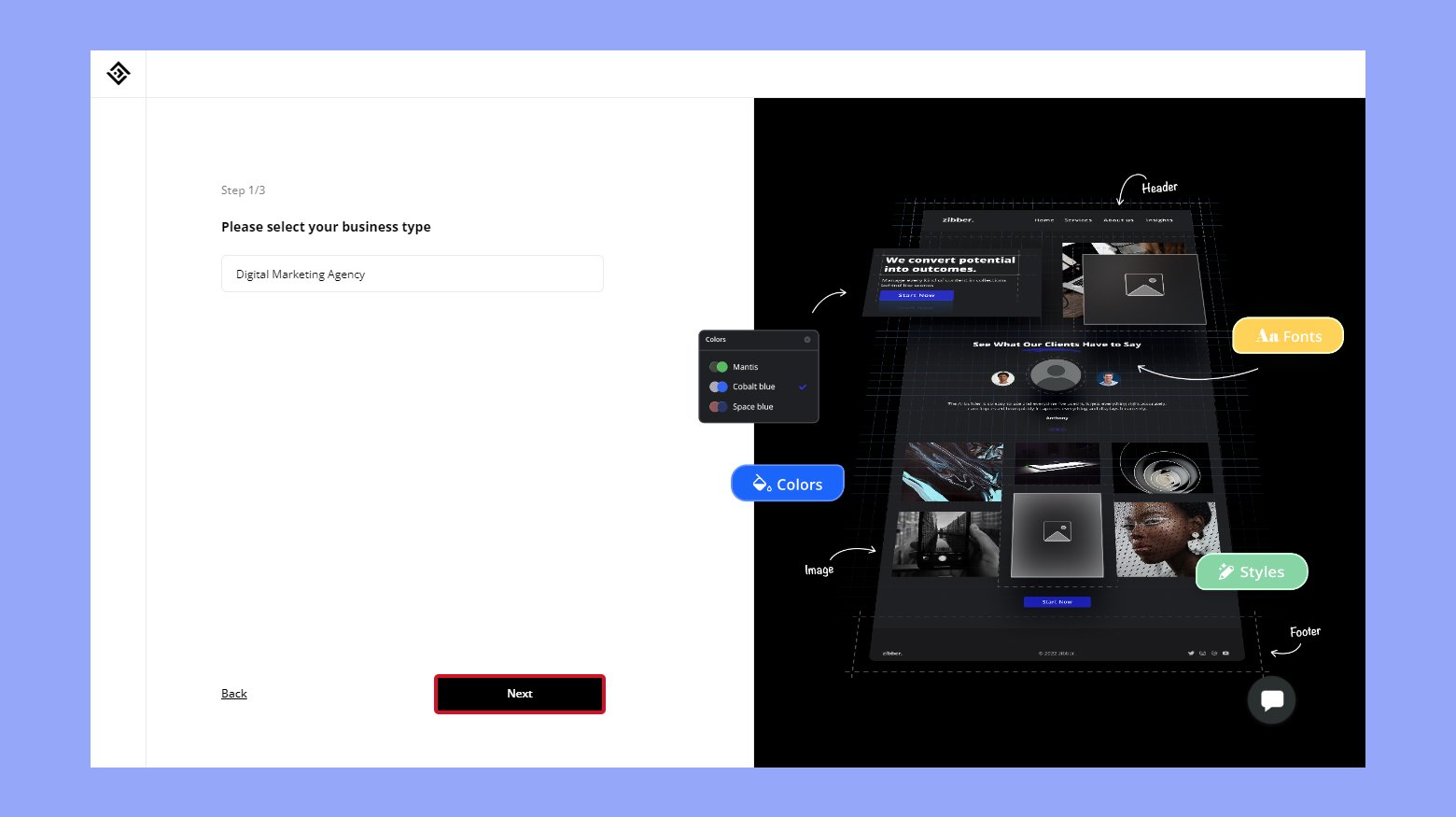 Select the business type