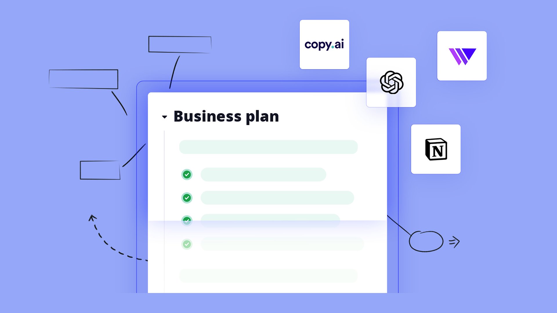 An illustration representing a business plan.
