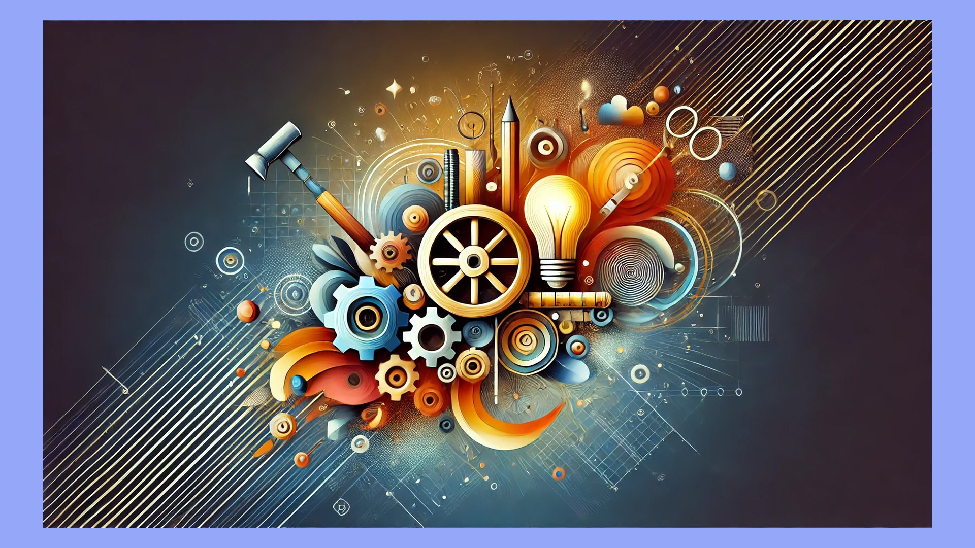 An illustration representing a woodworking business.