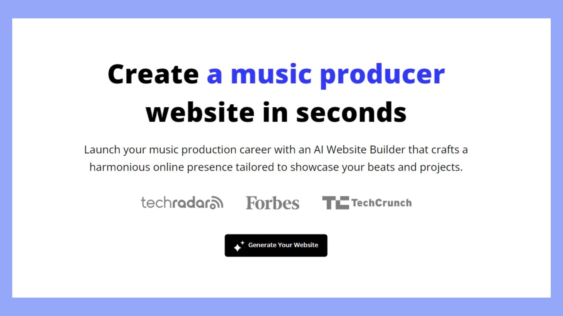 Generate a website with 10Web AI Website Builder