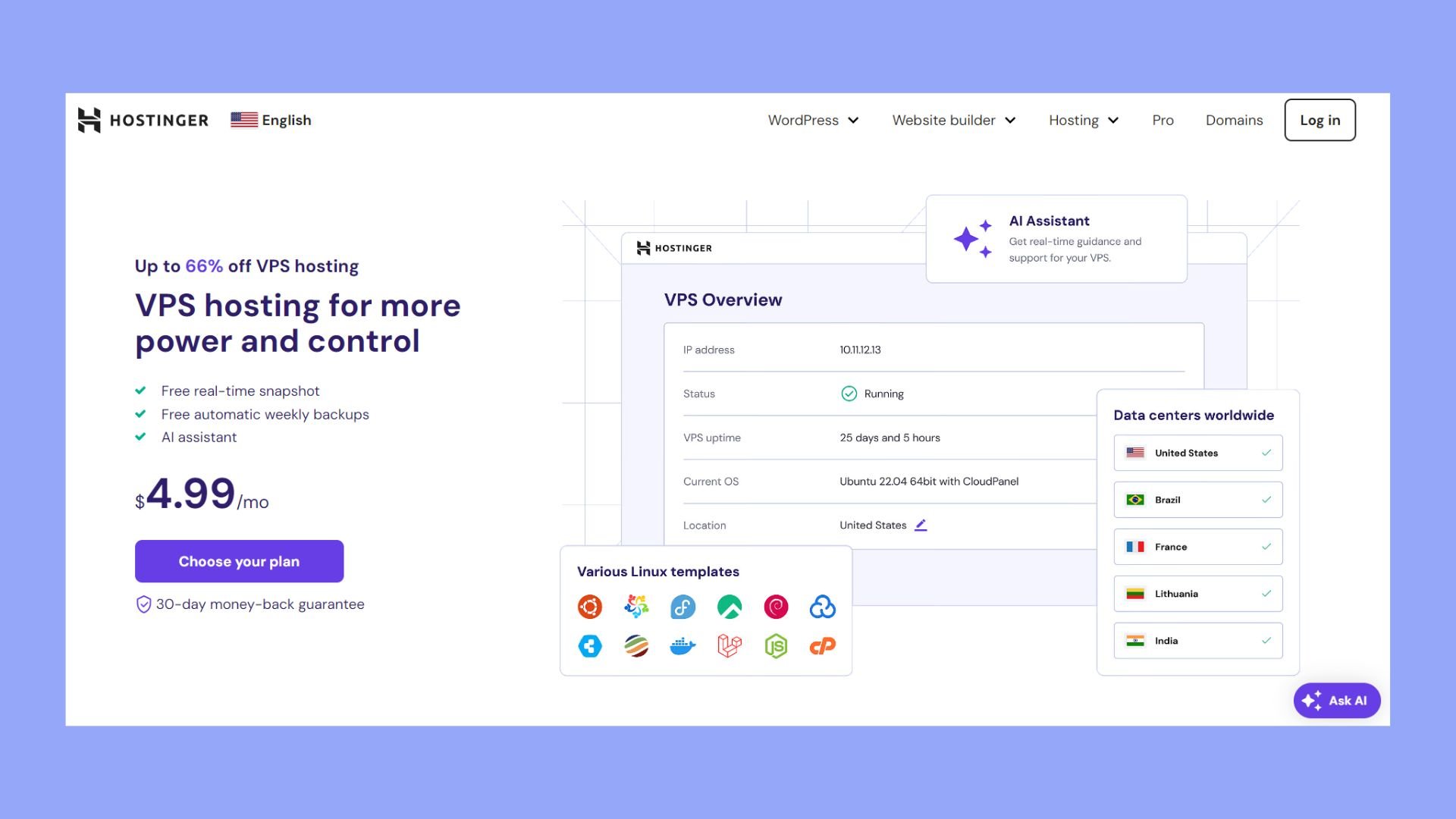 best managed vps hosting - hostinger