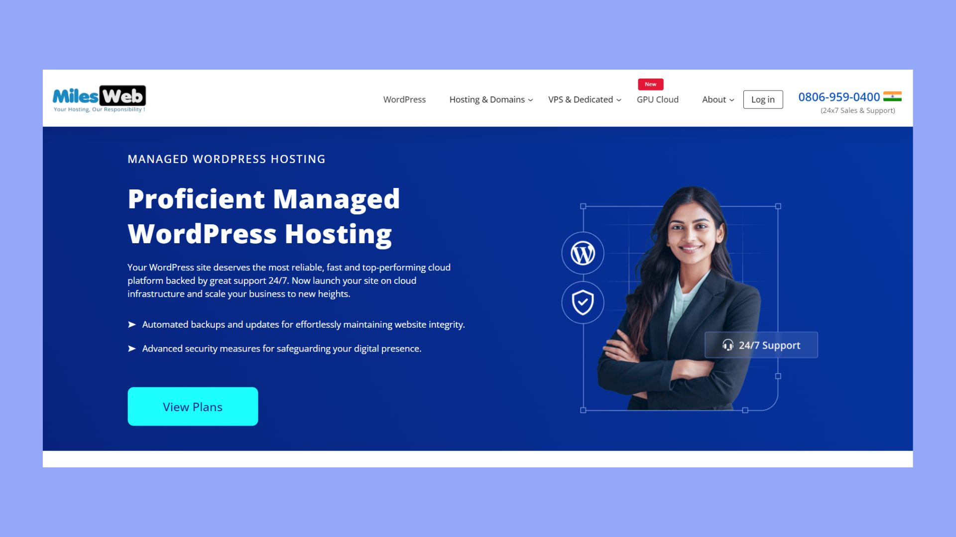 mejor alojamiento gestionado wordpress - milesweb