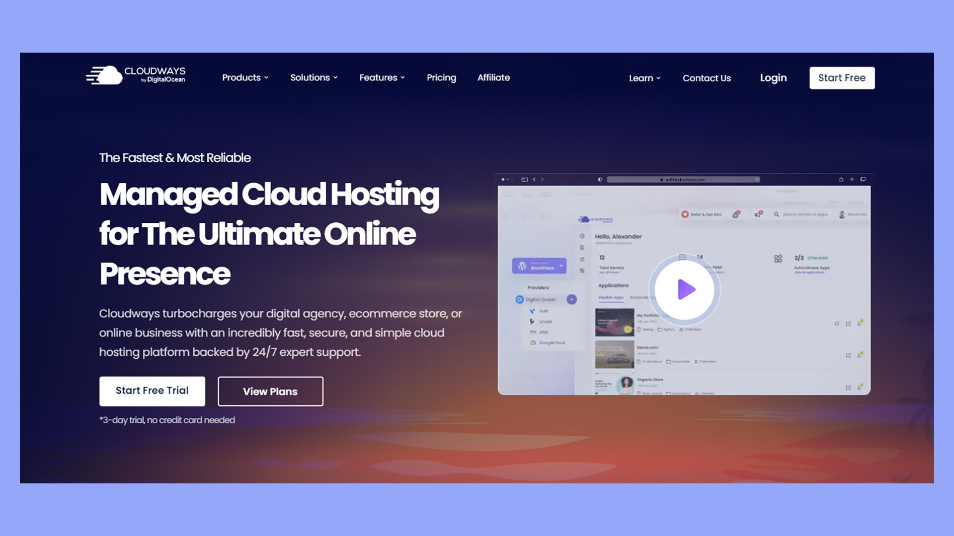 Cloudways' website.