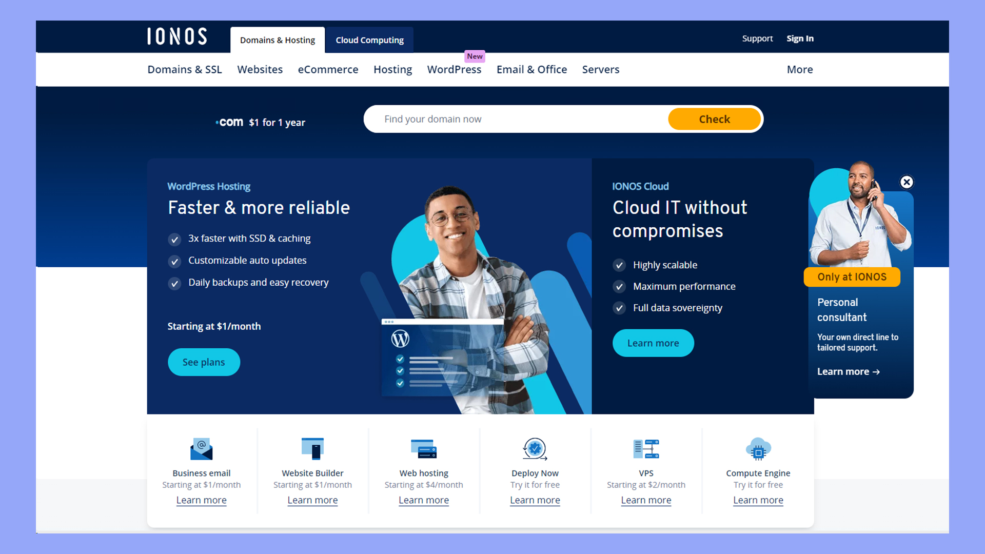 Ionos shared hosting