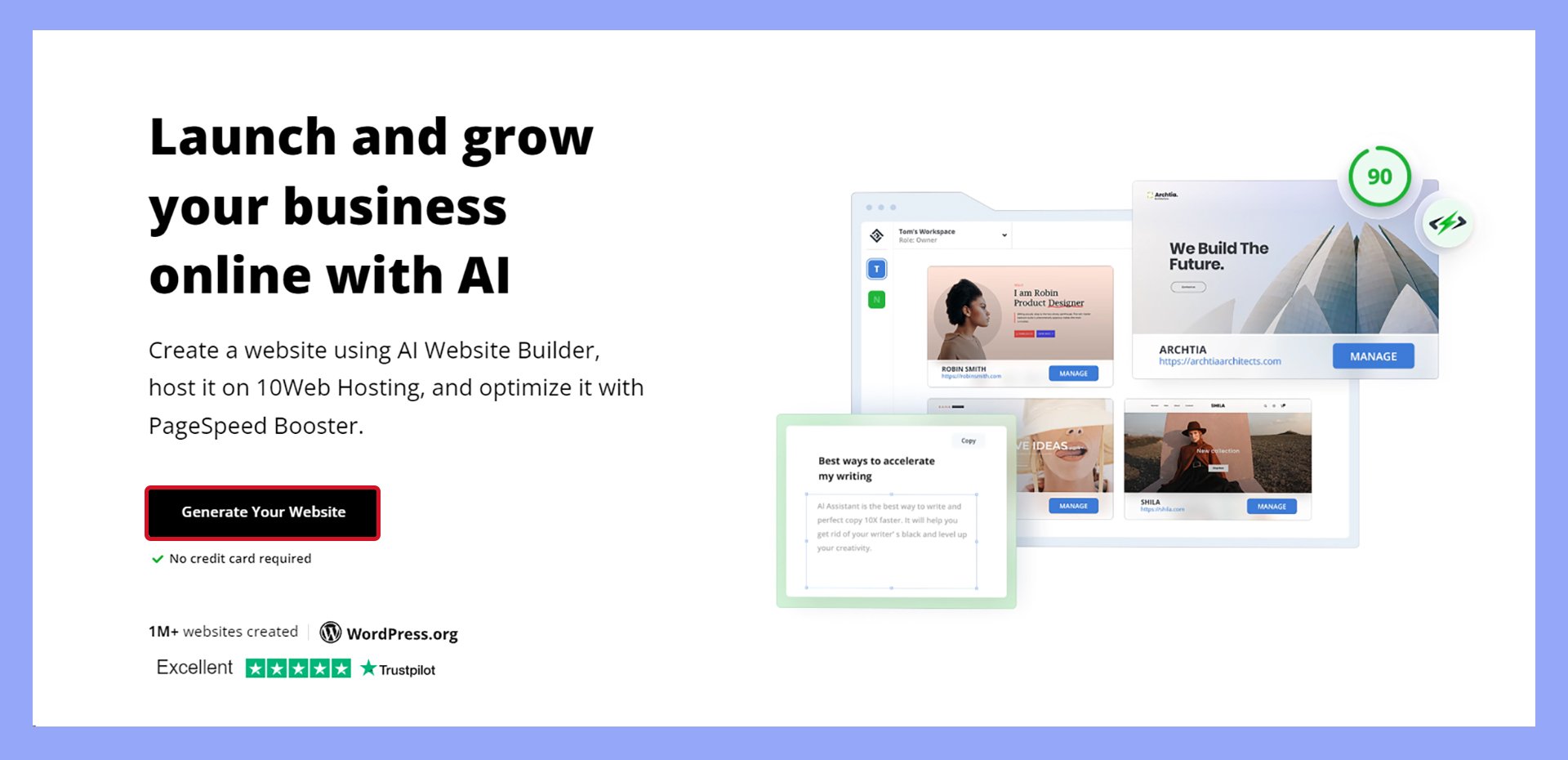 Using the AI Ecommerce Website Builder to generate a website to sell merch online.