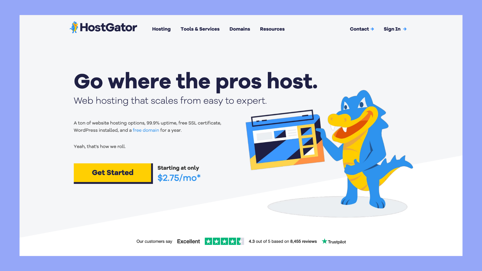 best shared hosting for wordpress - hostgator