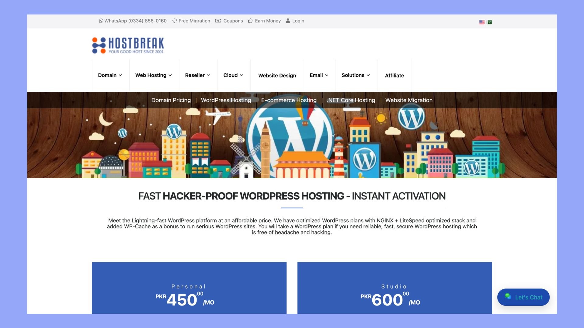 best hosting in pakistan -- hostbreak