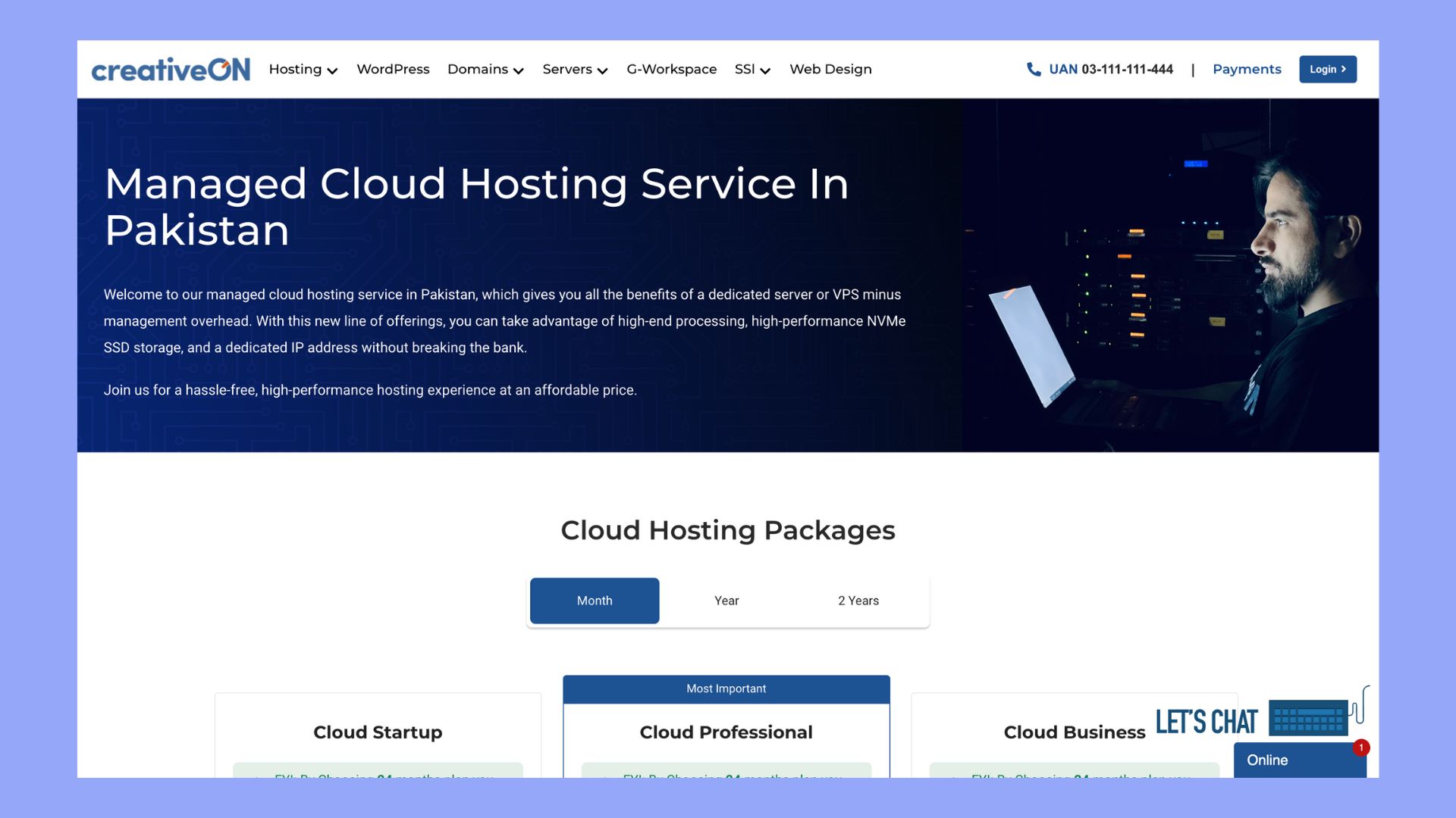 best hosting in pakistan - creativeon