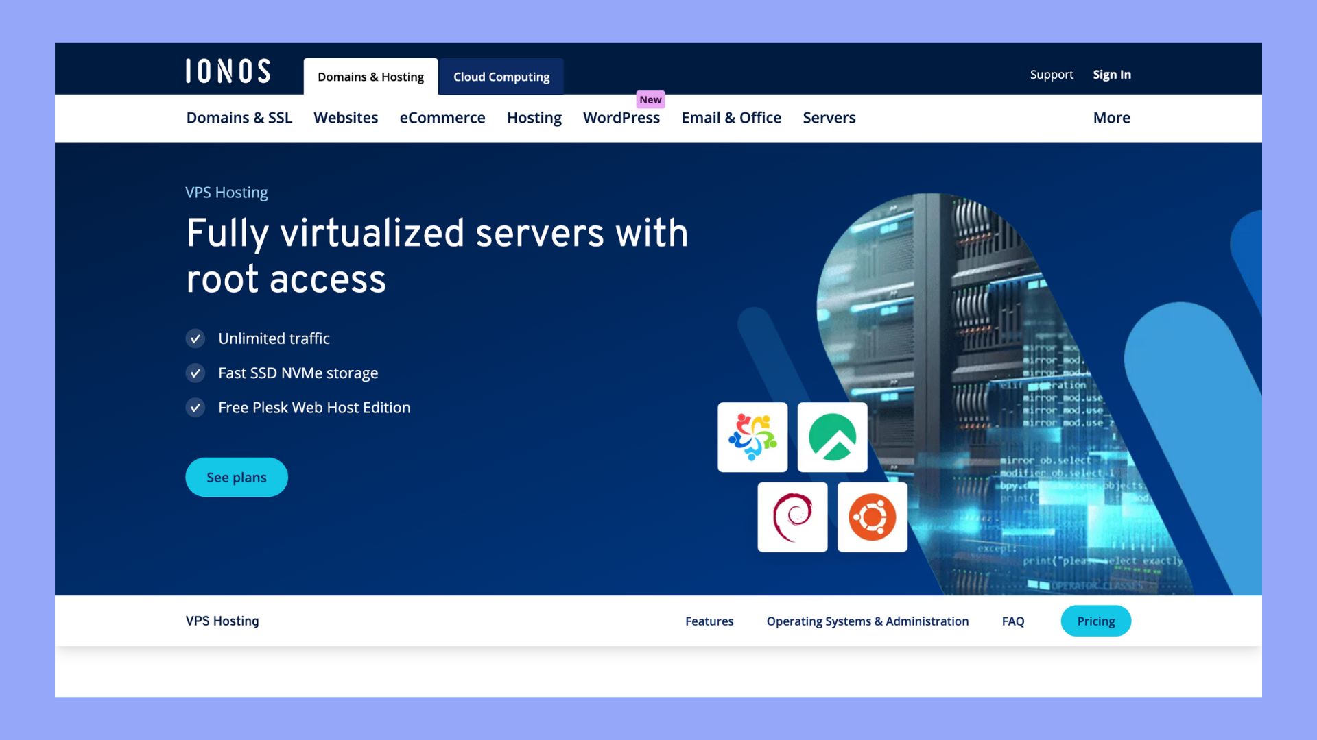 ionos - best vps hosting india