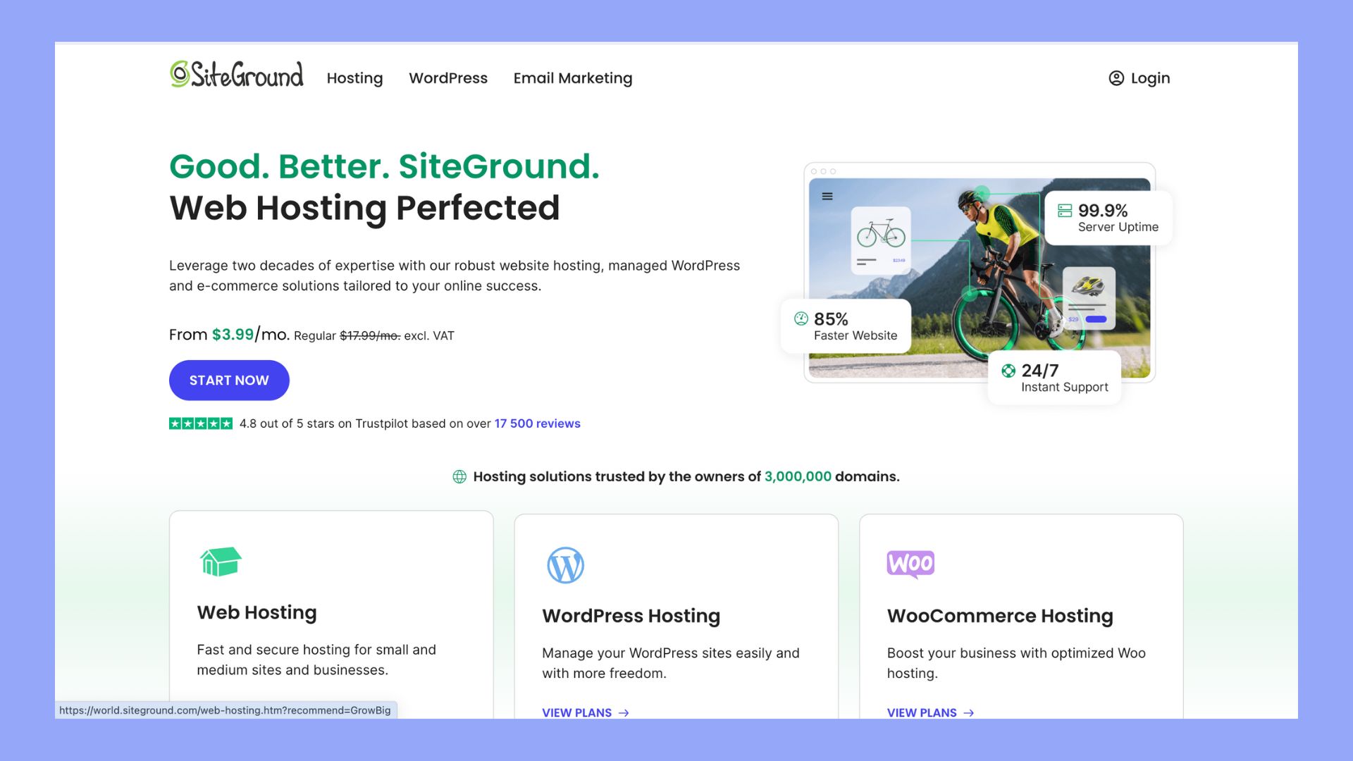 Siteground - - best seo hosting 