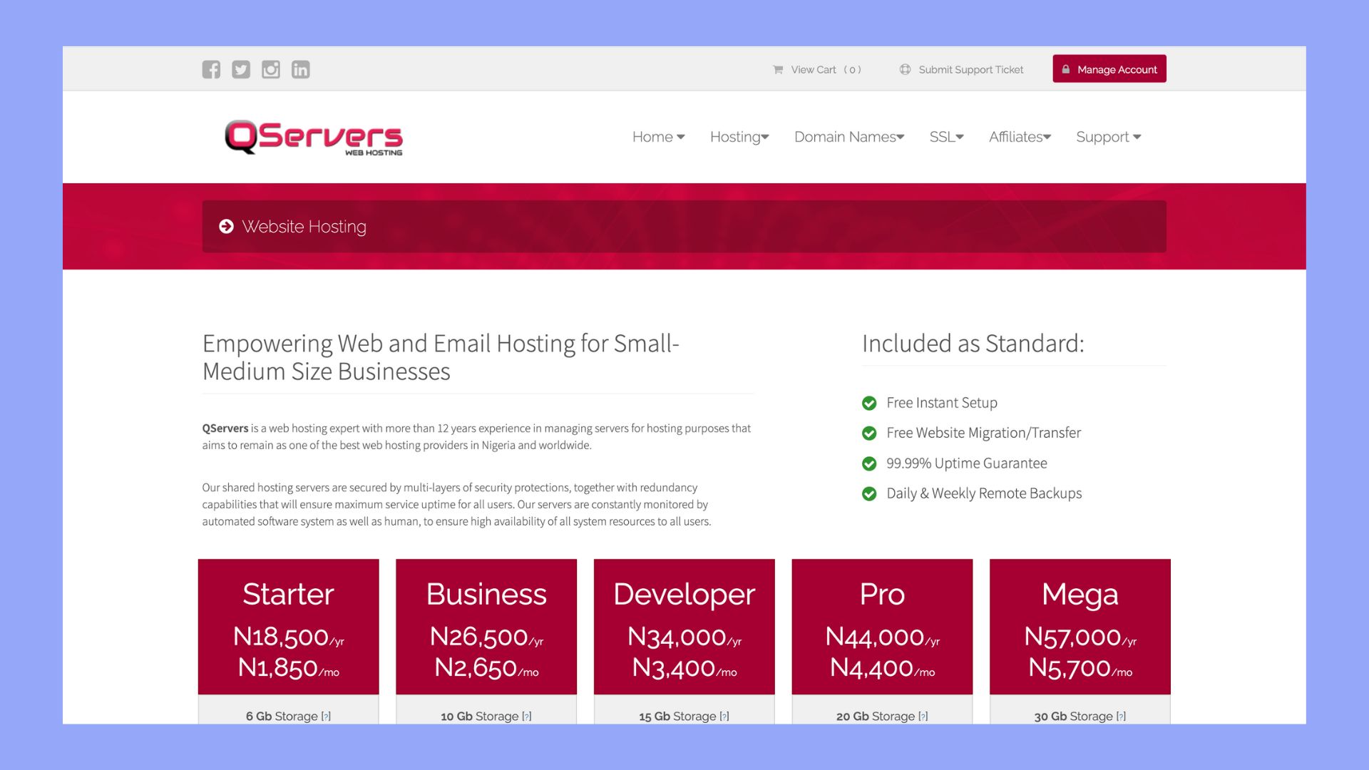 Qservers - best web hosting in Nigeria