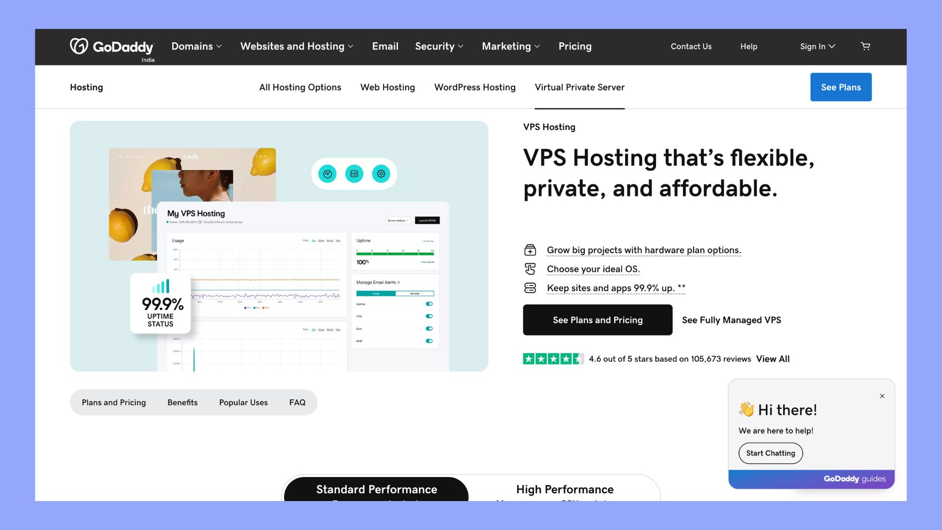 godaddy - best vps hosting india