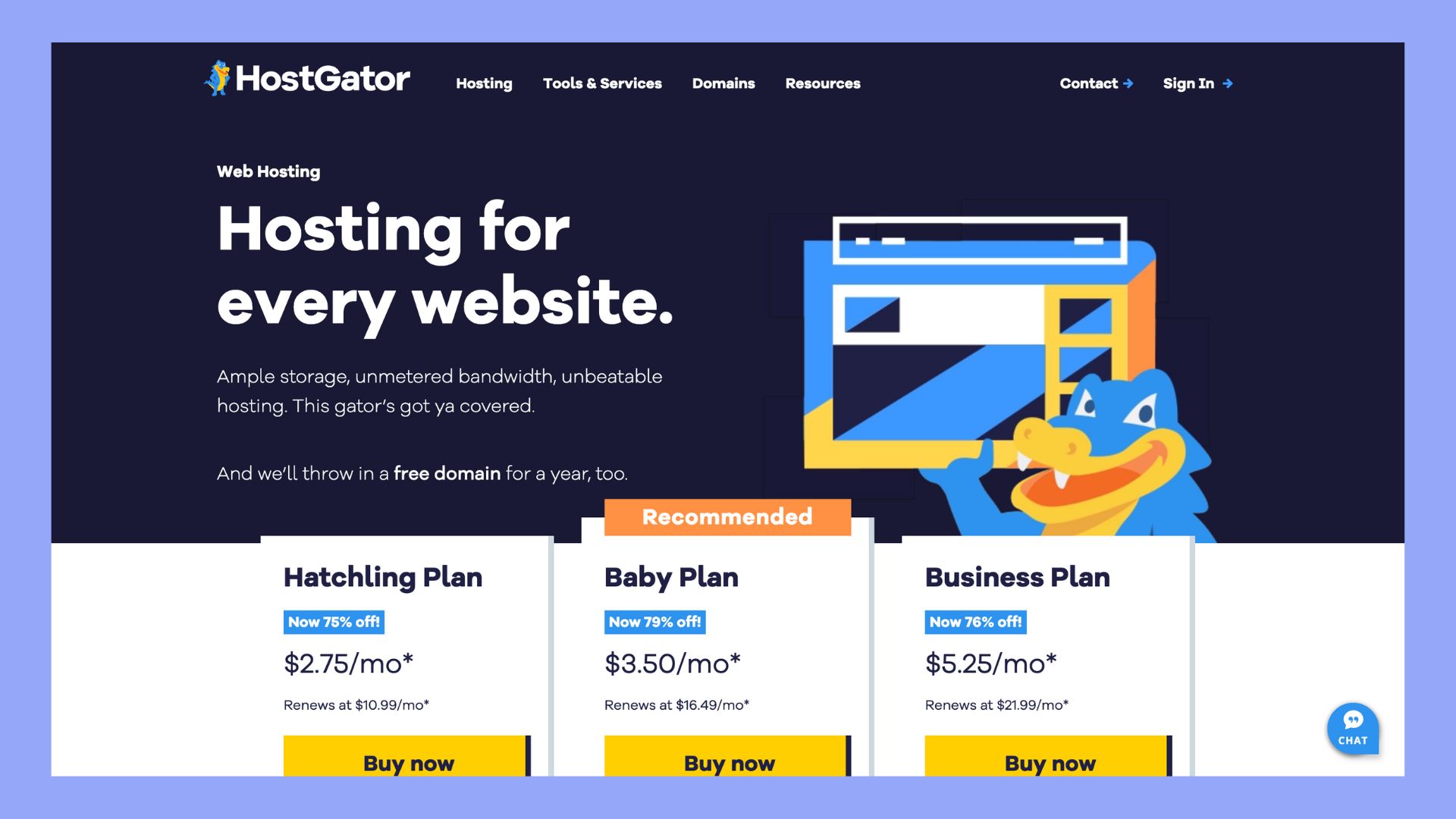 hostgator - best web hosting in Nigeria