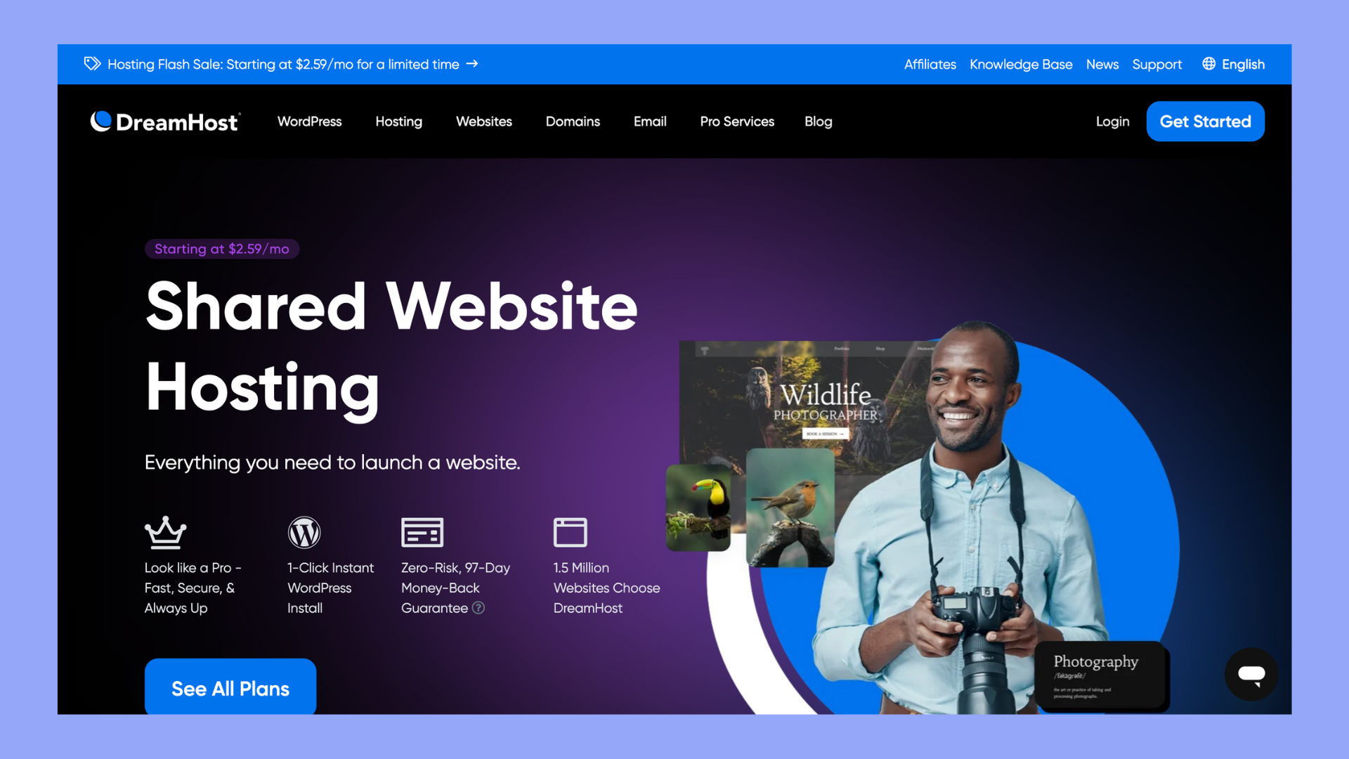best shared hosting for wordpress - dreamhost