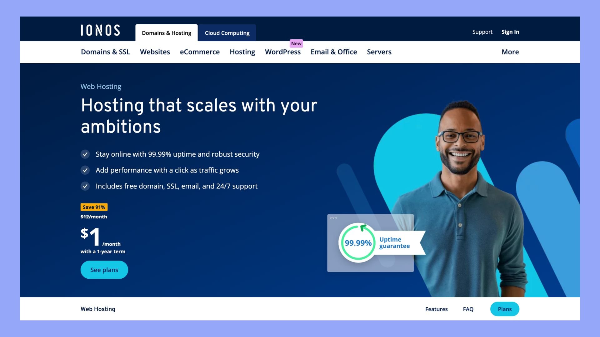 IONOS - best web hosting in Nigeria