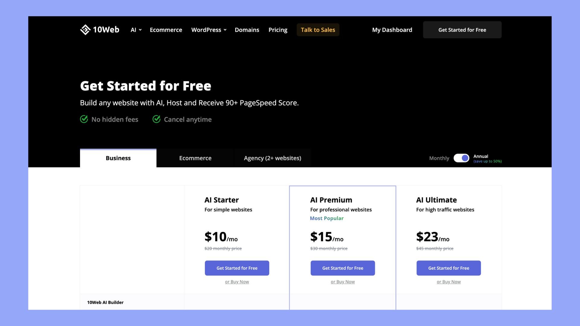 best hosting in pakistan - 10web