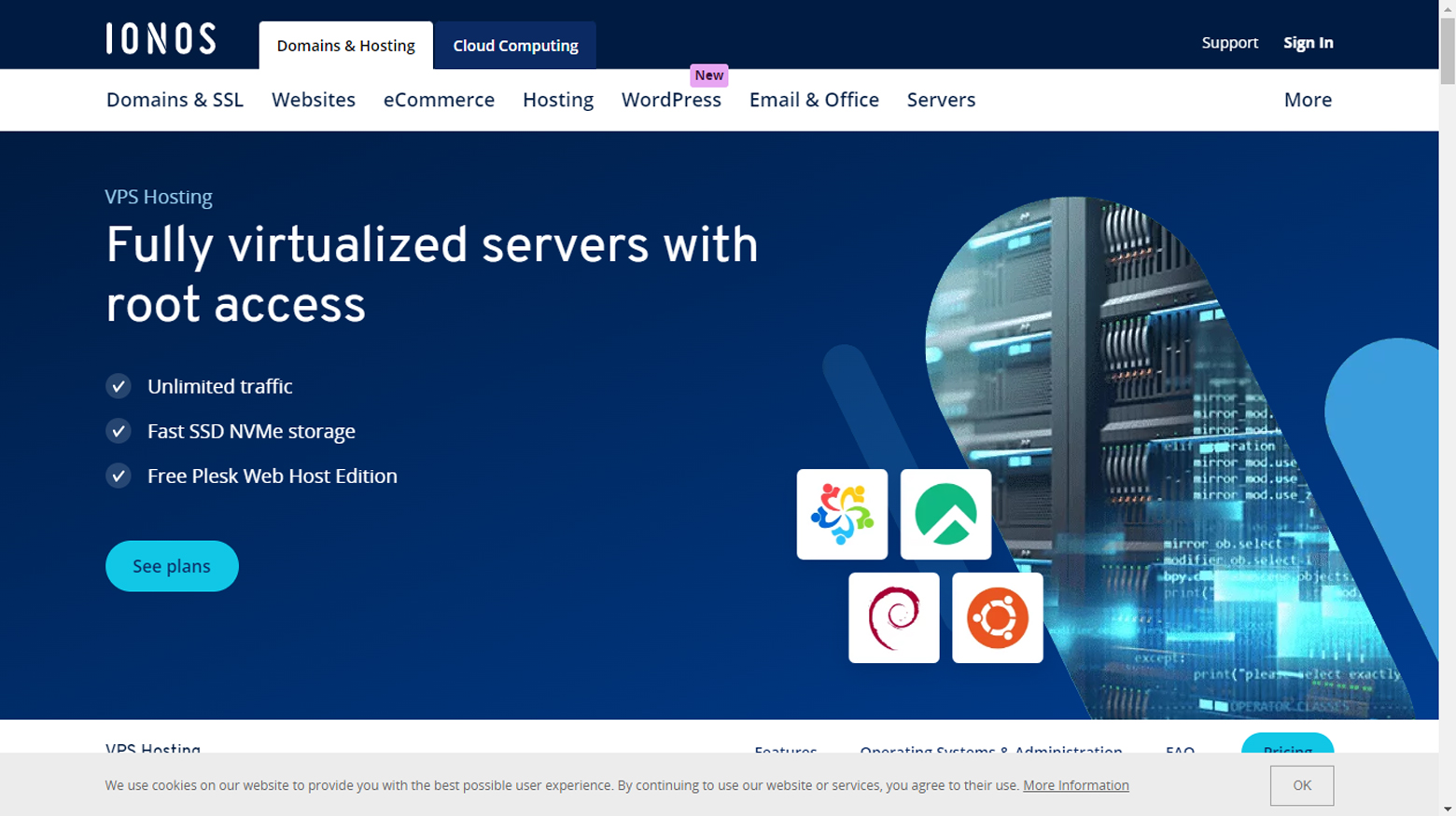 Alojamiento VPS IONOS