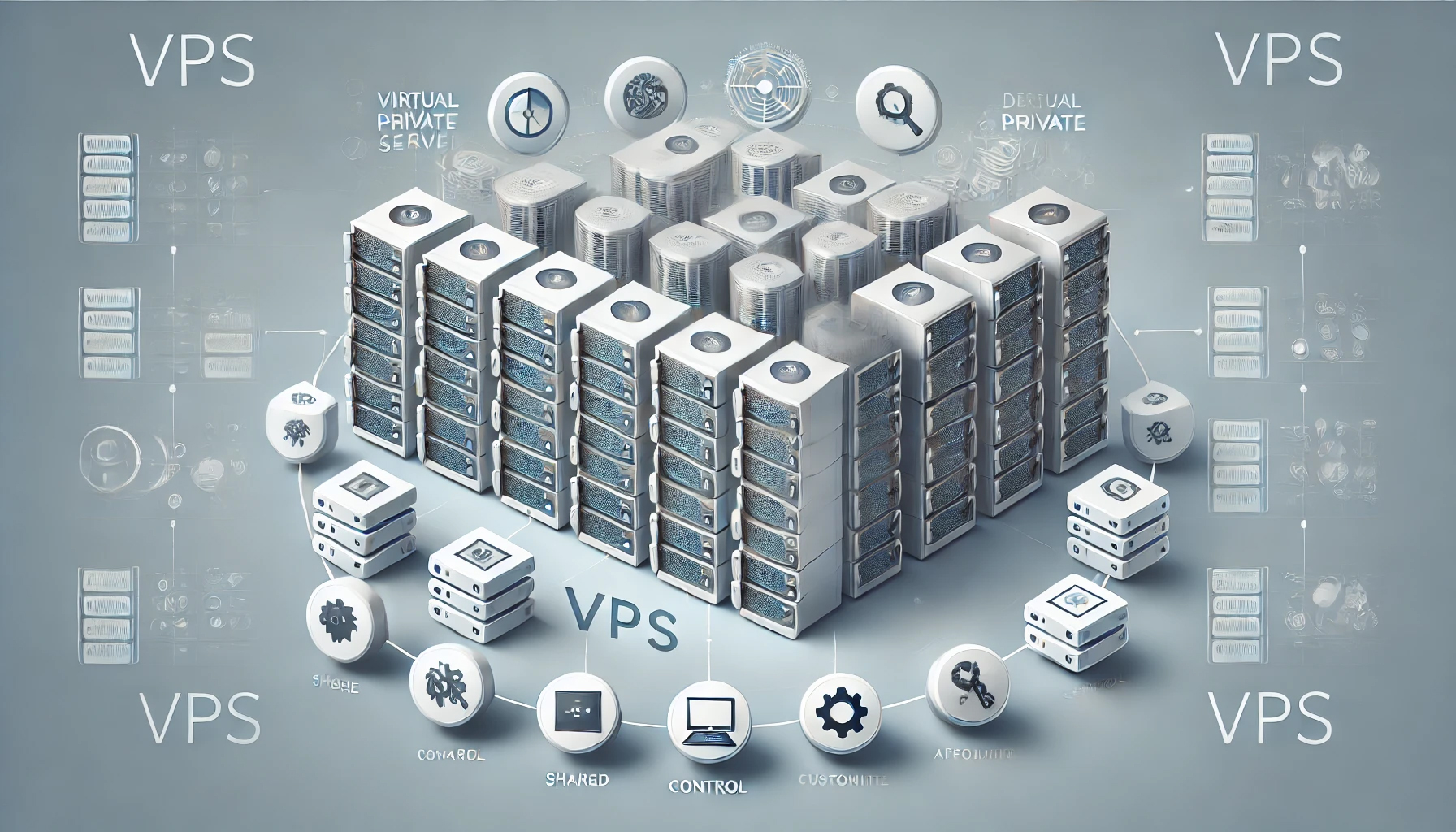 Una ilustración que compara el alojamiento vps con el alojamiento web tradicional.