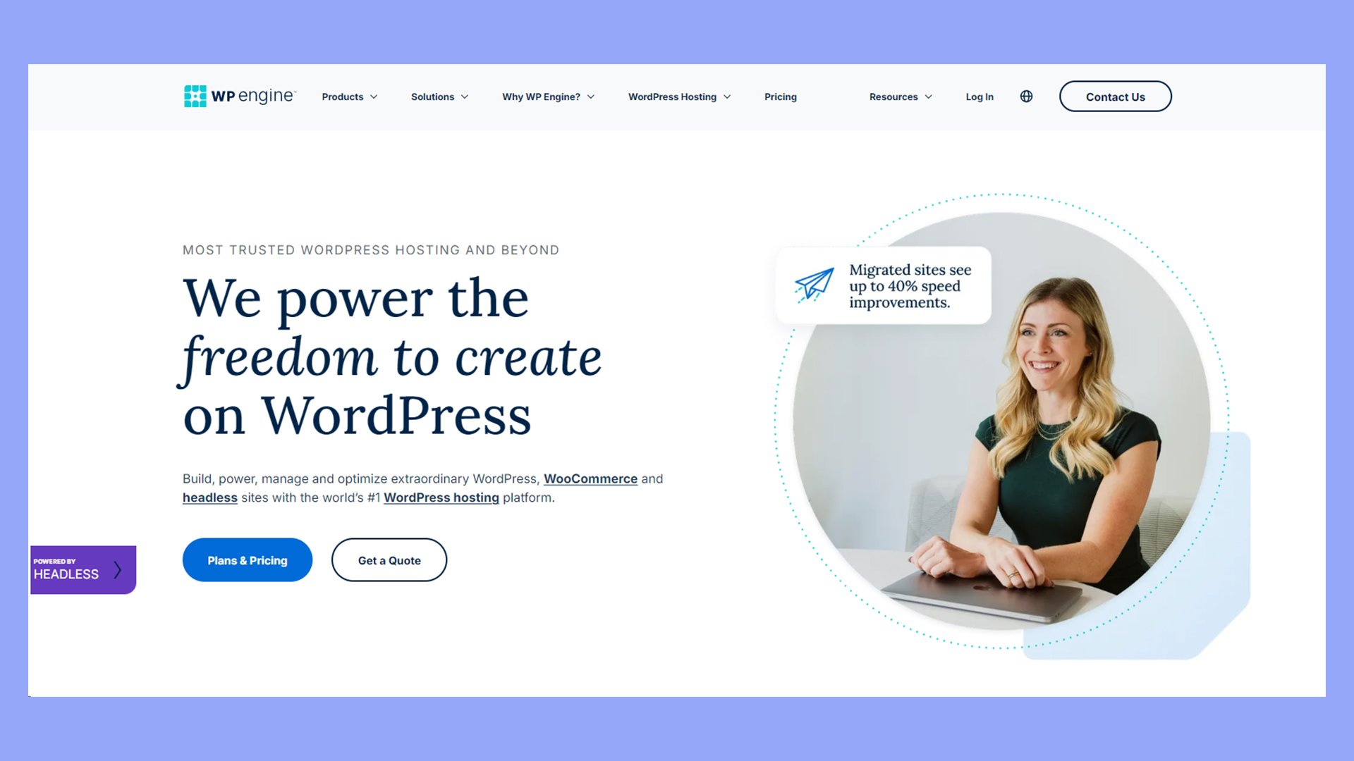 WP Engine's website on their best website hosting.