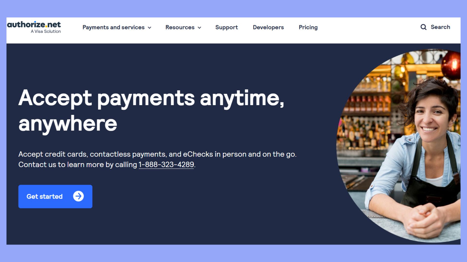 Authorize.Net white-label payment
