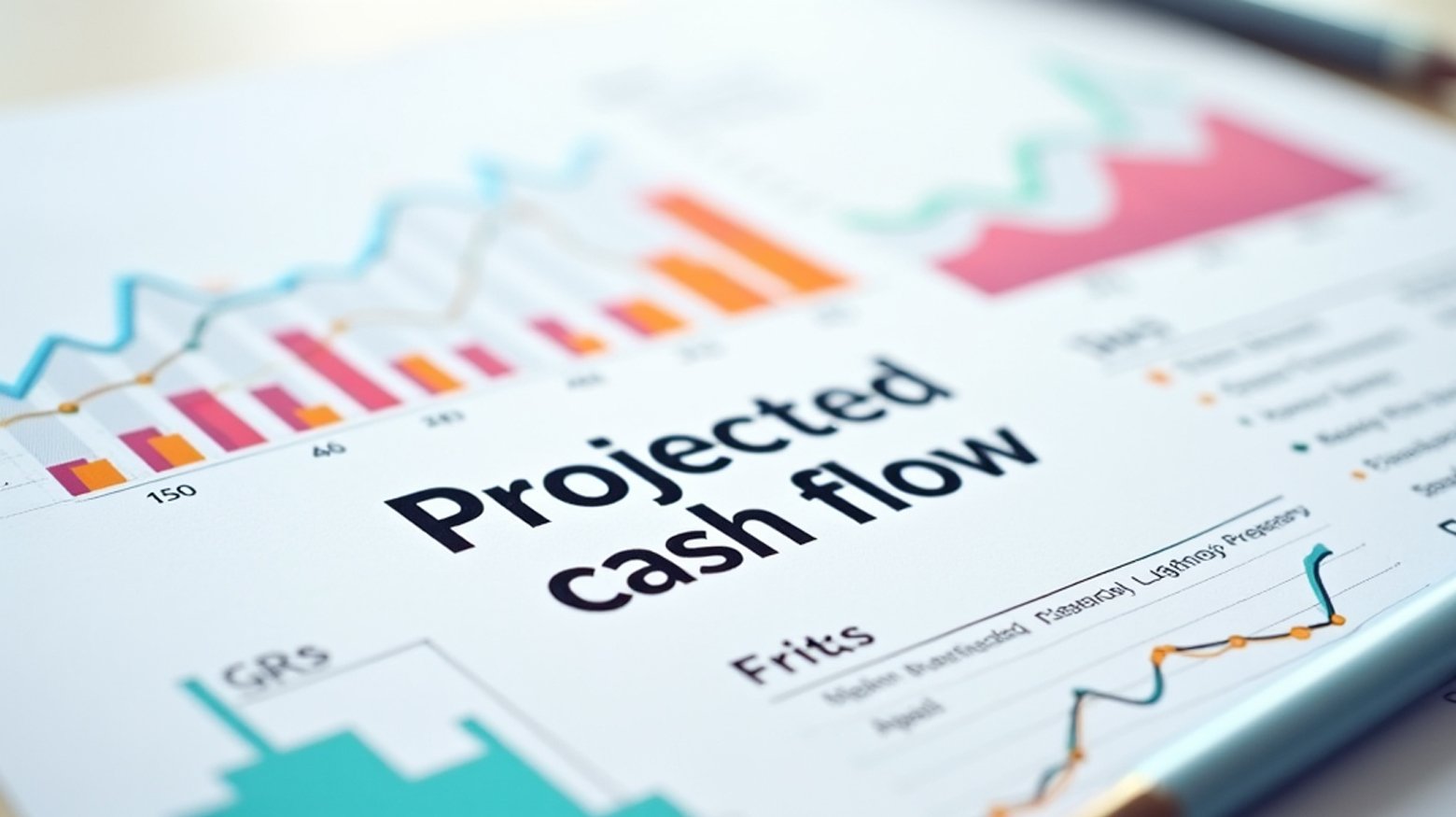 Projected cache flow for company financial projections