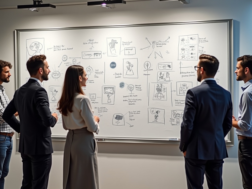 A group of professionals developing a business idea