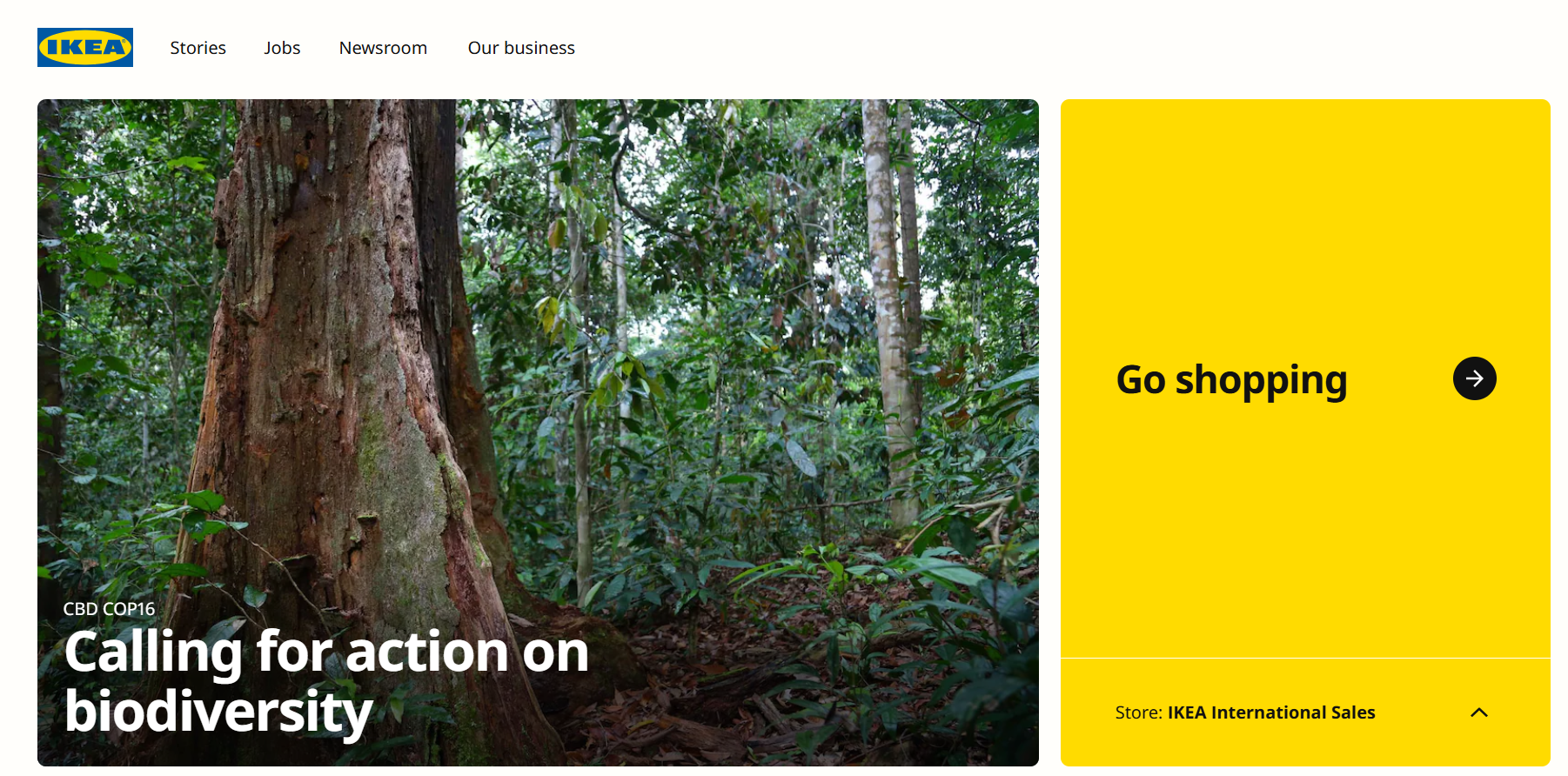 ecommerce landing page design. IKEA