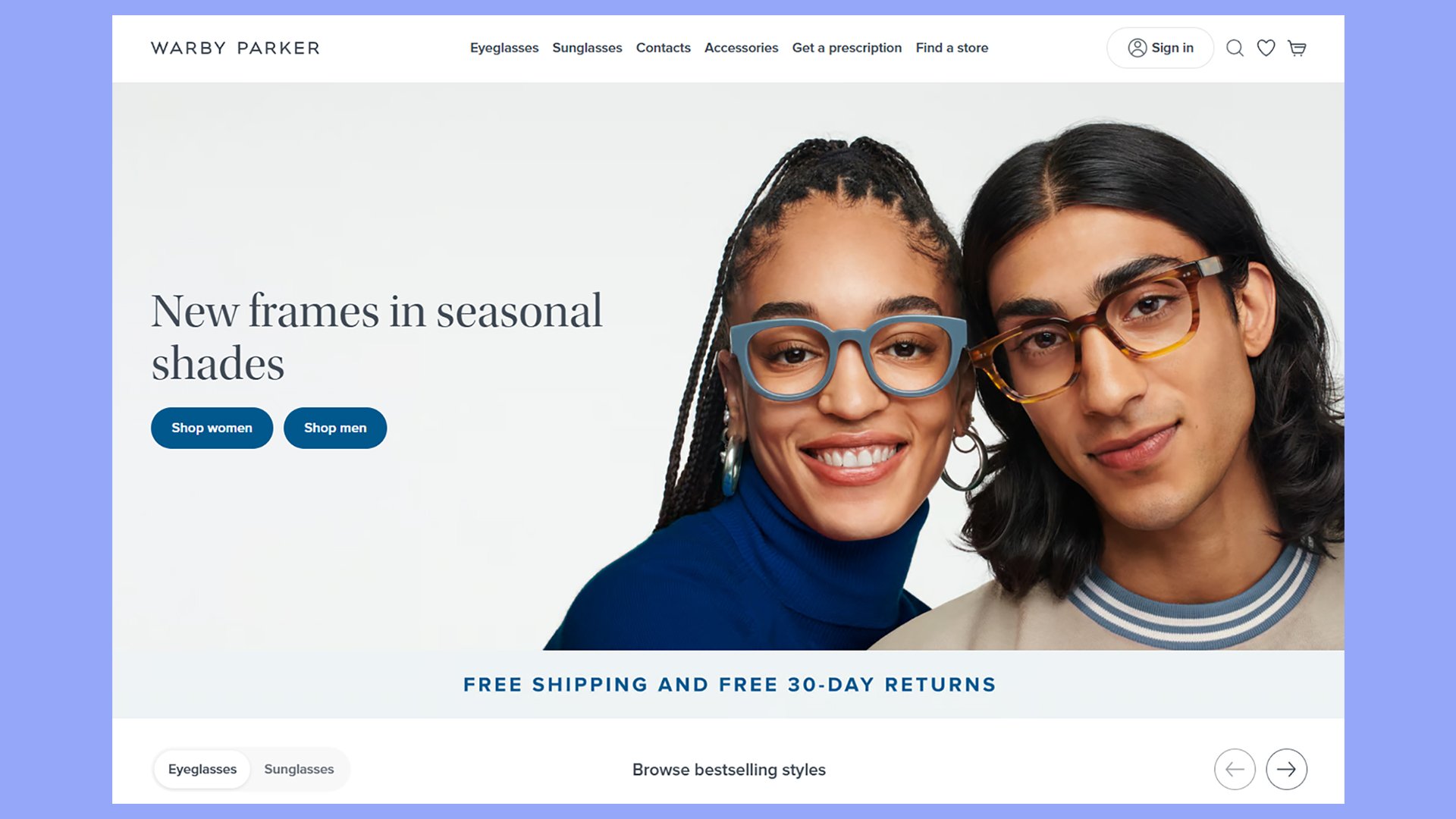 Warby Parker website