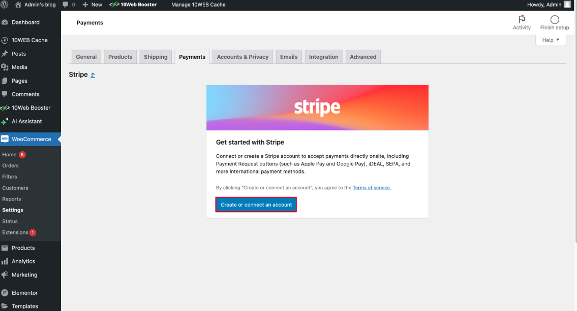 Connect Stripe to WooCommerce