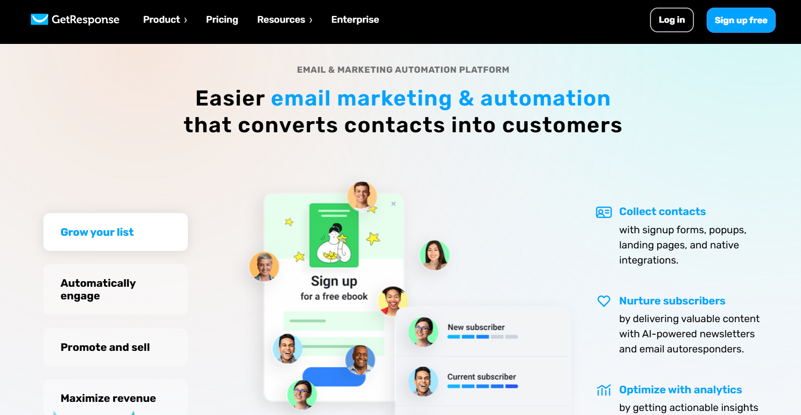 best email marketing software for ecommerce - getresponse