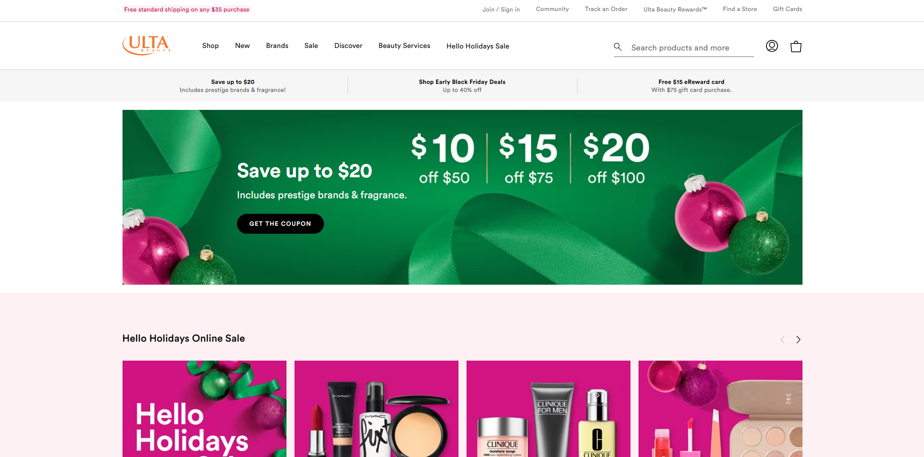 Ulta's website