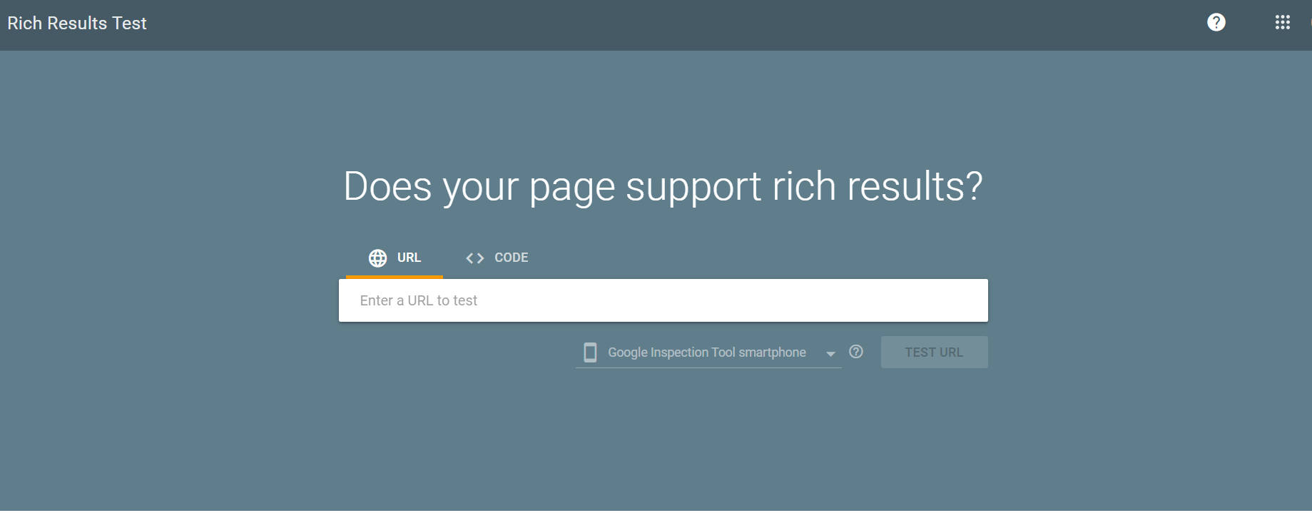 Google's Rich Results Test tool
