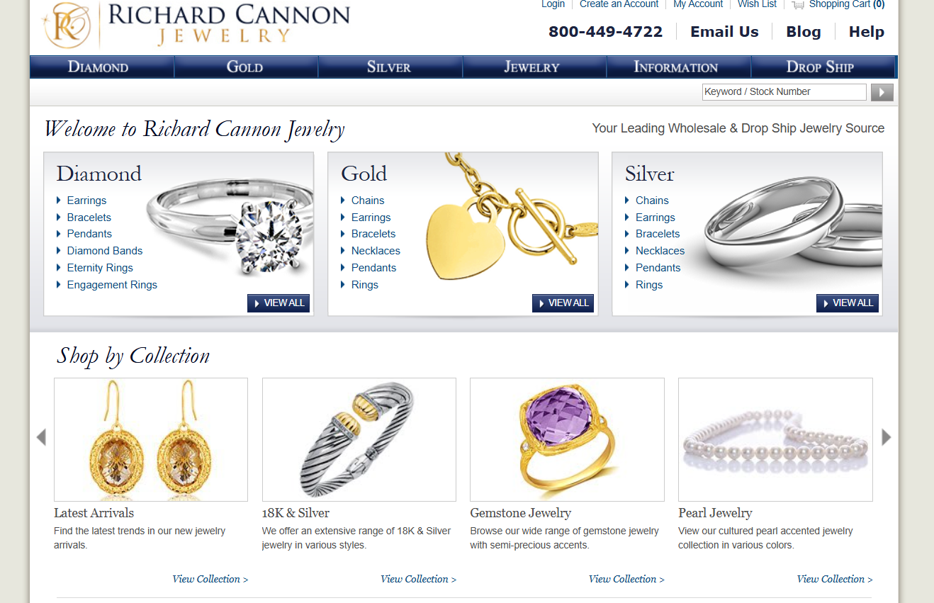 Richard Cannon Jewelry website