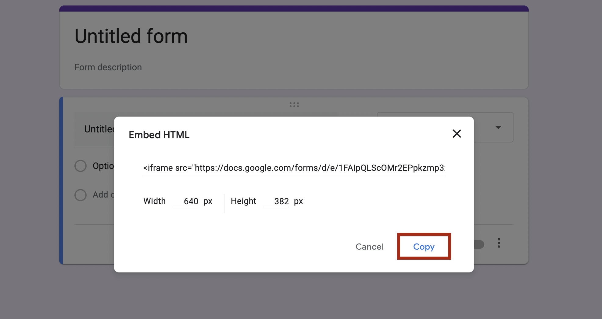 how to embed a Google Form in WordPress